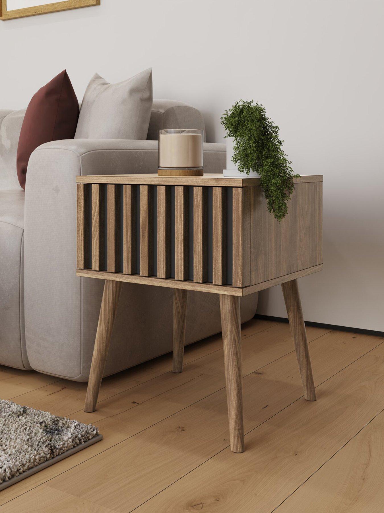 Image 6 of 7 of GFW Rowen Lamp Table - Oak/Black - FSC&reg; Certified