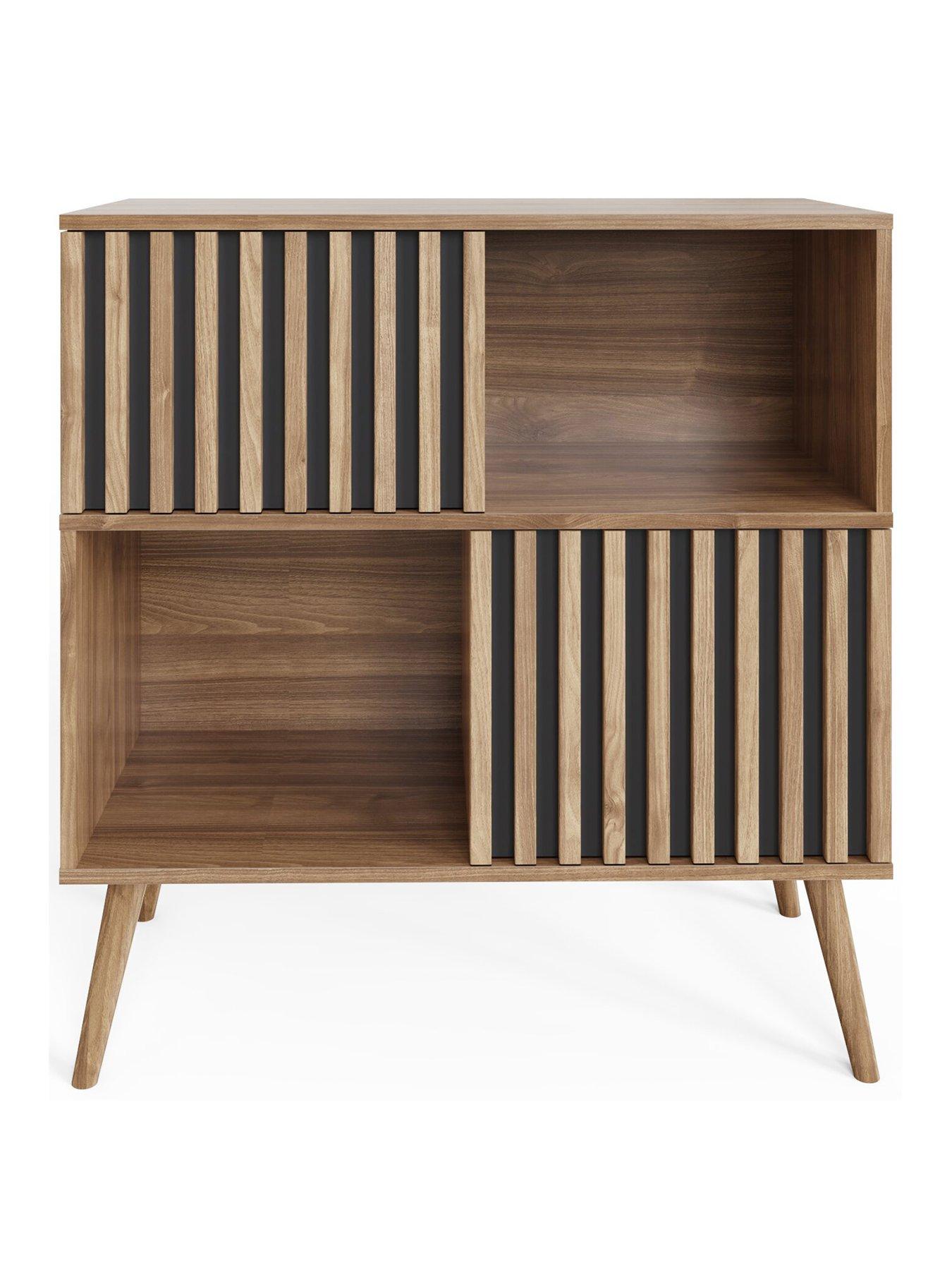 Image 2 of 7 of GFW Rowen 2 Door&nbsp;Compact Sideboard - Oak/Black