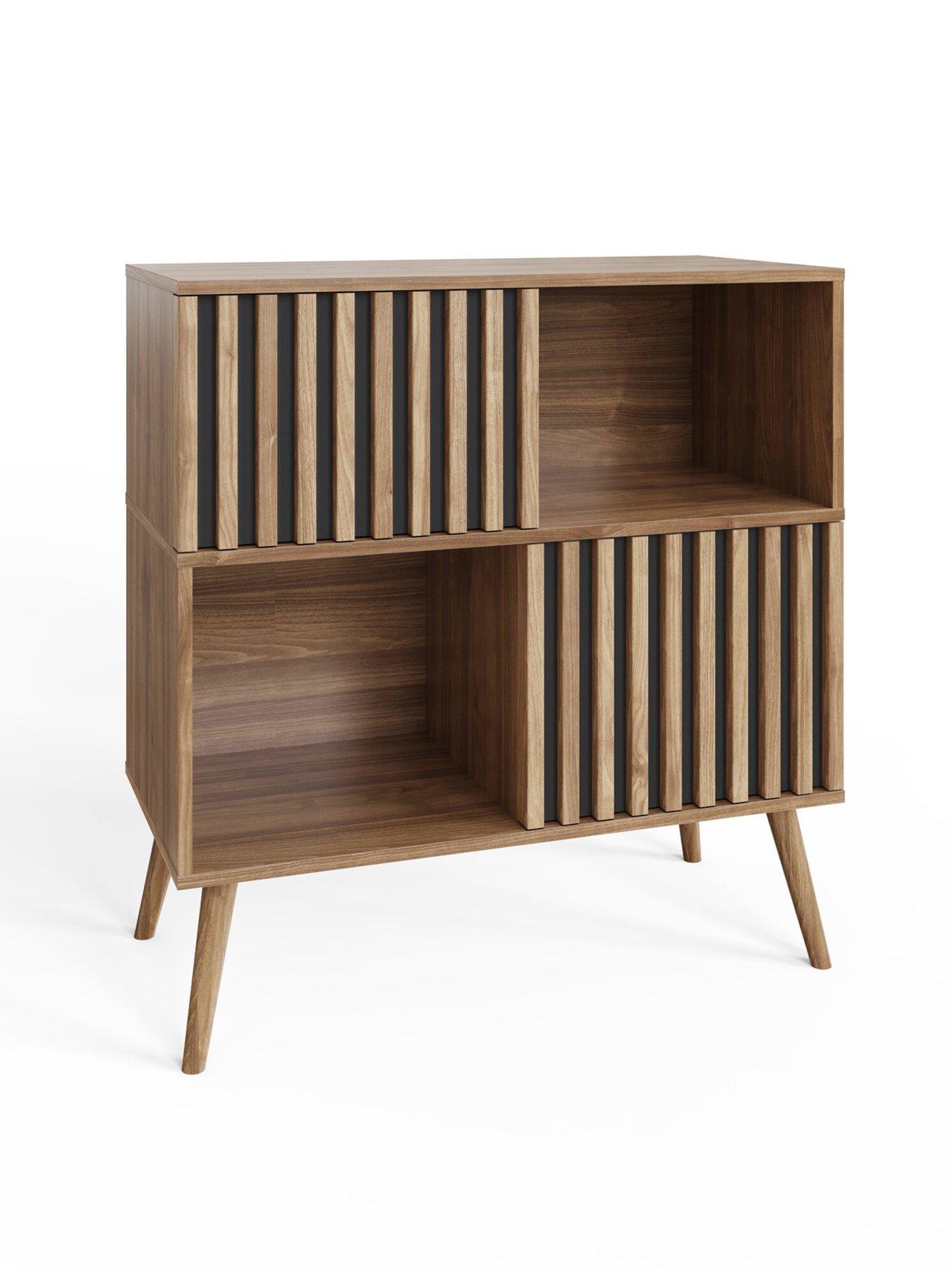 Image 4 of 7 of GFW Rowen 2 Door&nbsp;Compact Sideboard - Oak/Black