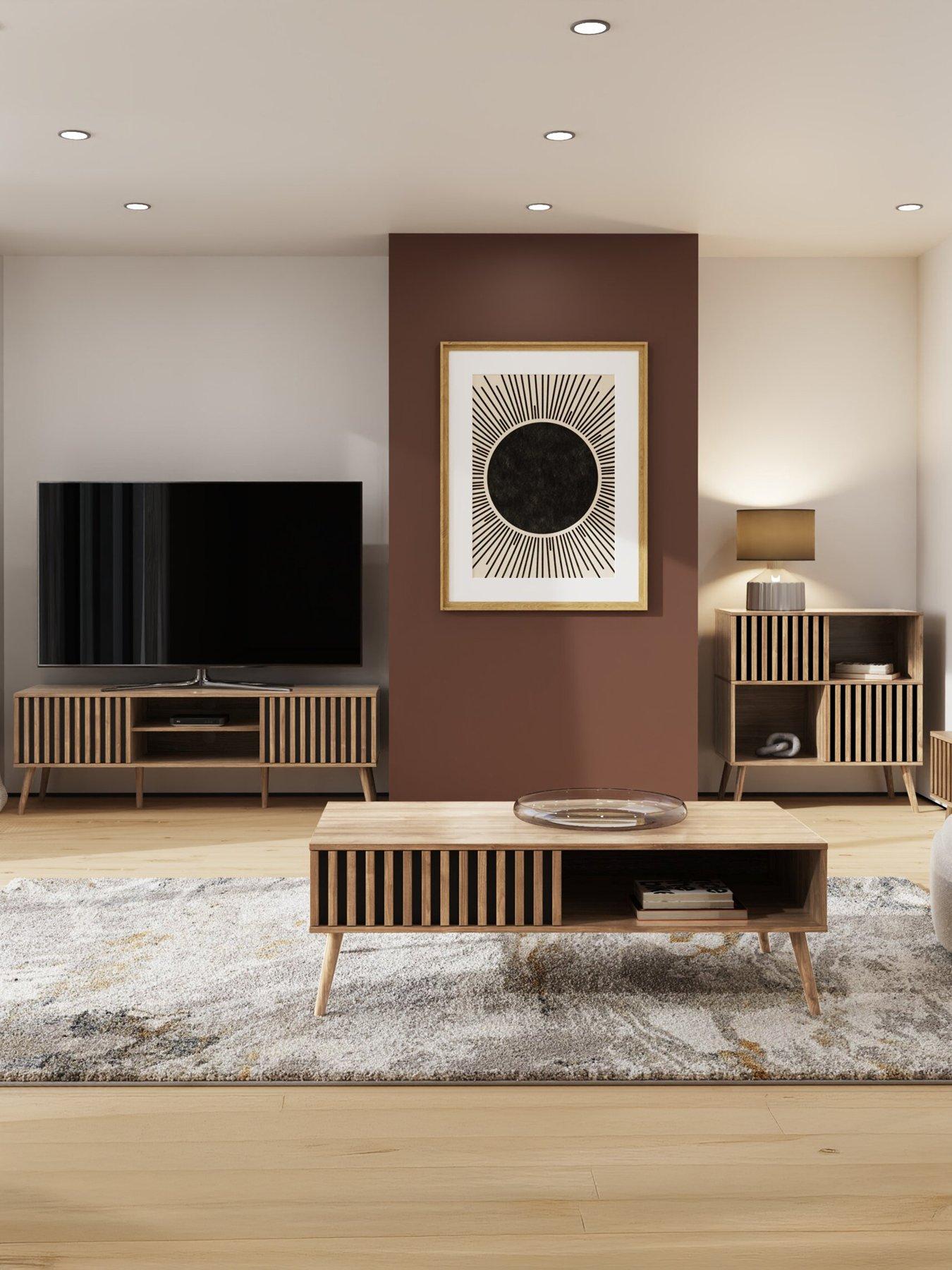 Image 5 of 7 of GFW Rowen 2 Door&nbsp;Compact Sideboard - Oak/Black