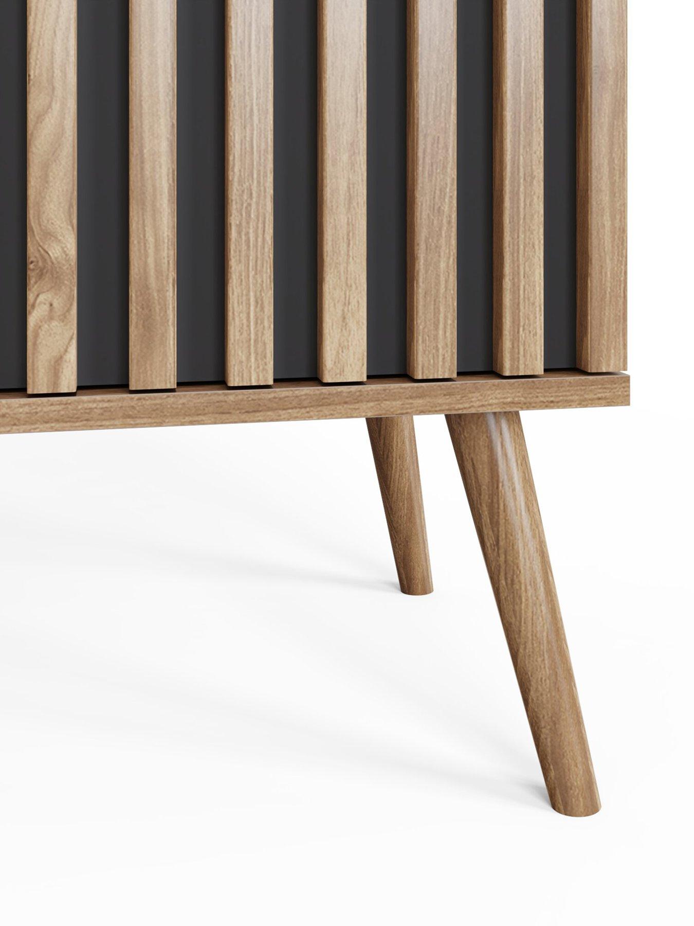Image 6 of 7 of GFW Rowen 2 Door&nbsp;Compact Sideboard - Oak/Black