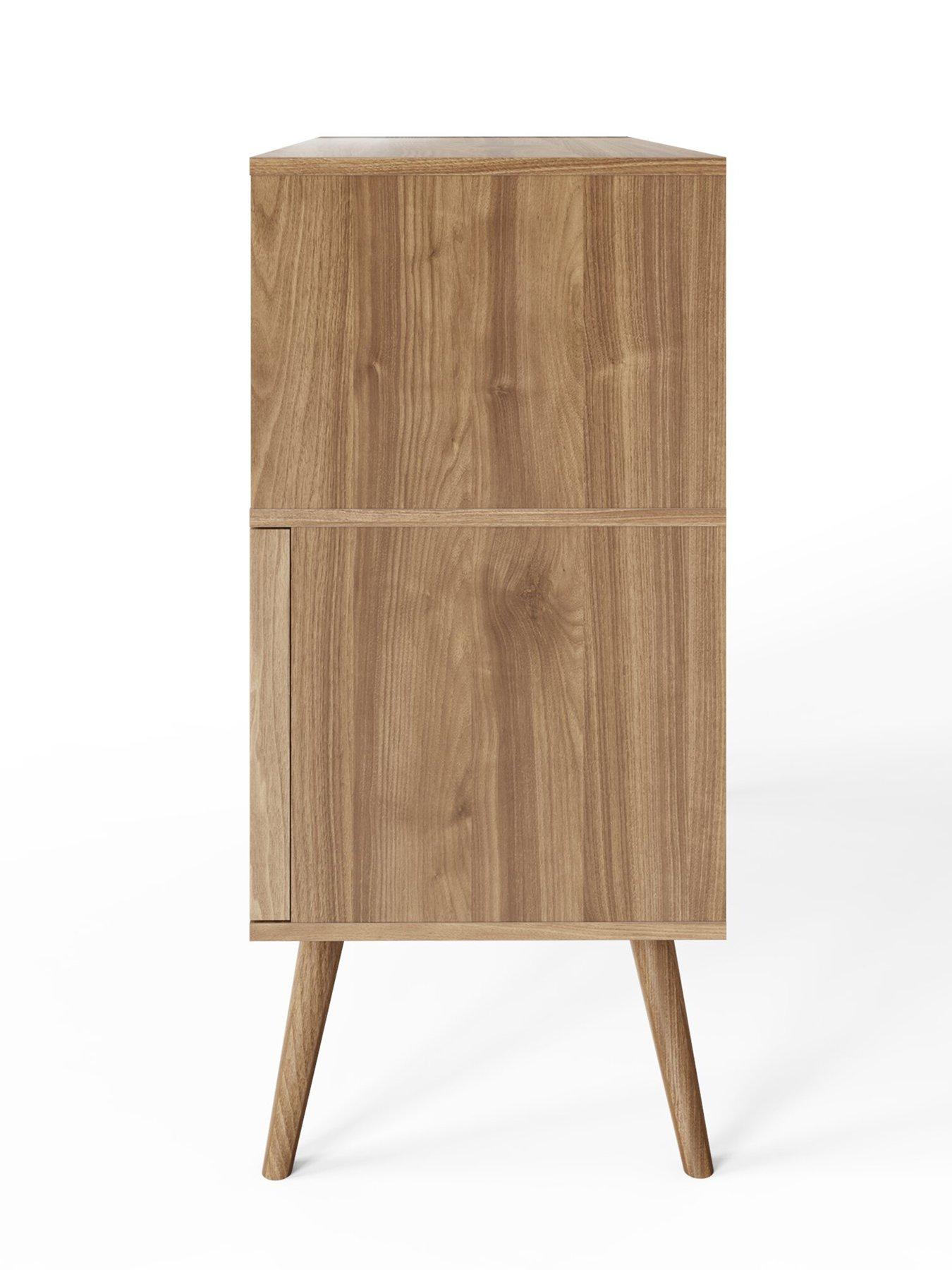 Image 7 of 7 of GFW Rowen 2 Door&nbsp;Compact Sideboard - Oak/Black