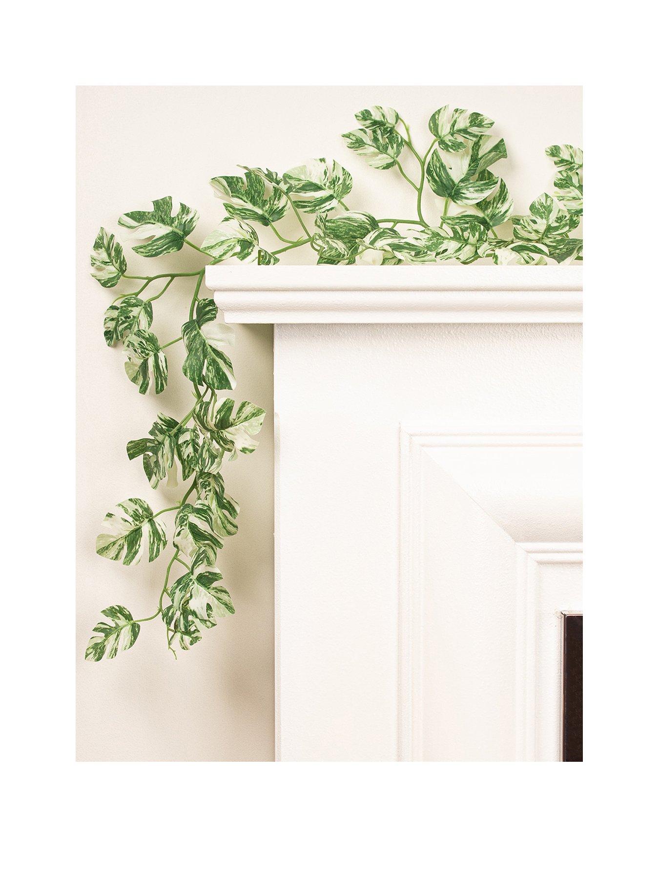 Image 1 of 3 of Scottish Everlastings 190&nbsp;cm Artificial Variegated Monstera Garland (Pack of 2)