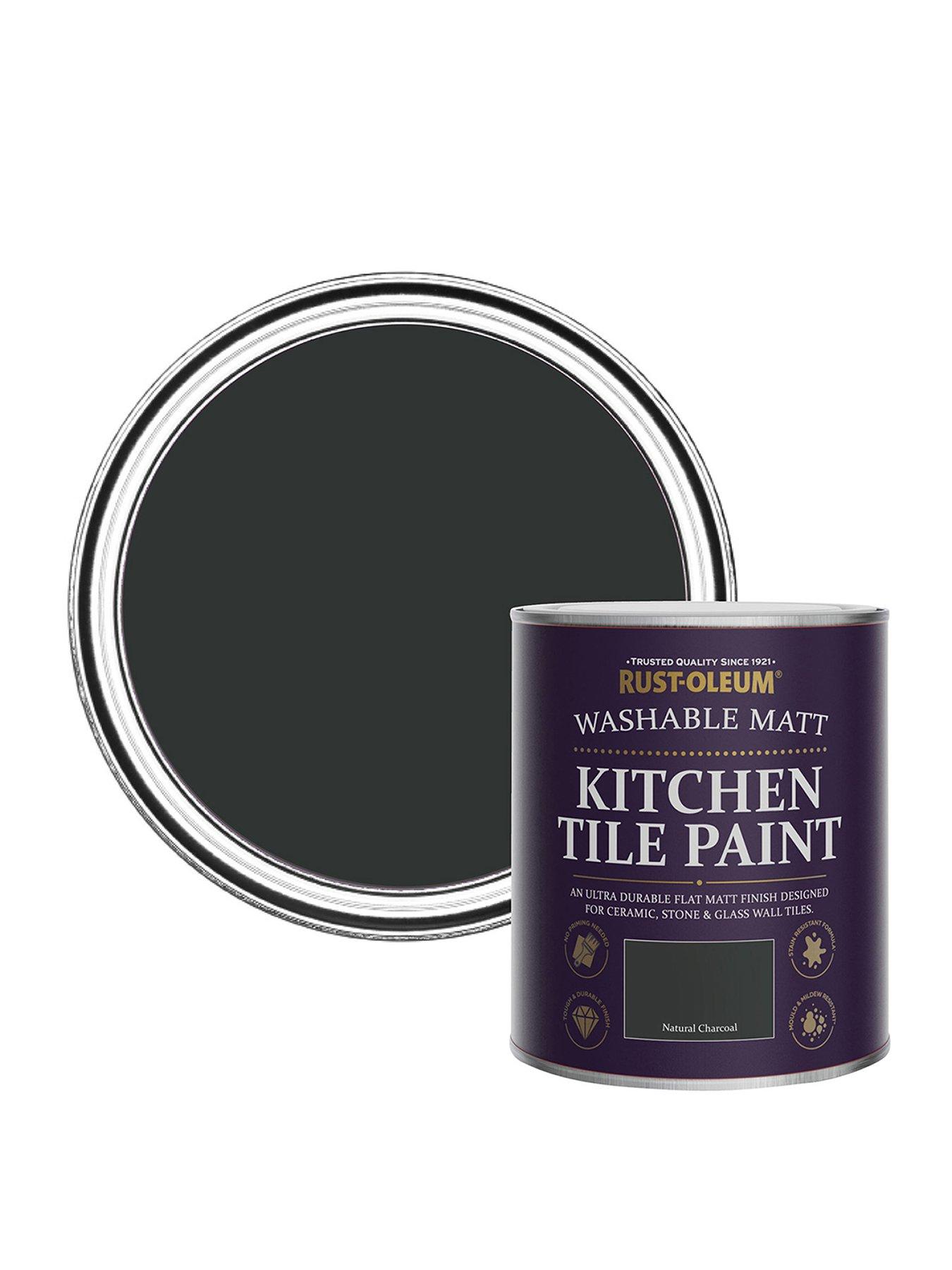 Rust-Oleum Kitchen Tile Paint Ntrl Charcoal Matt 750ml