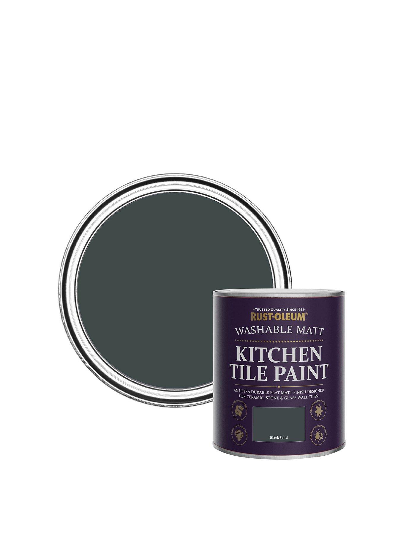 undefined Kitchen Tile Paint Black Sand Matt 750ml