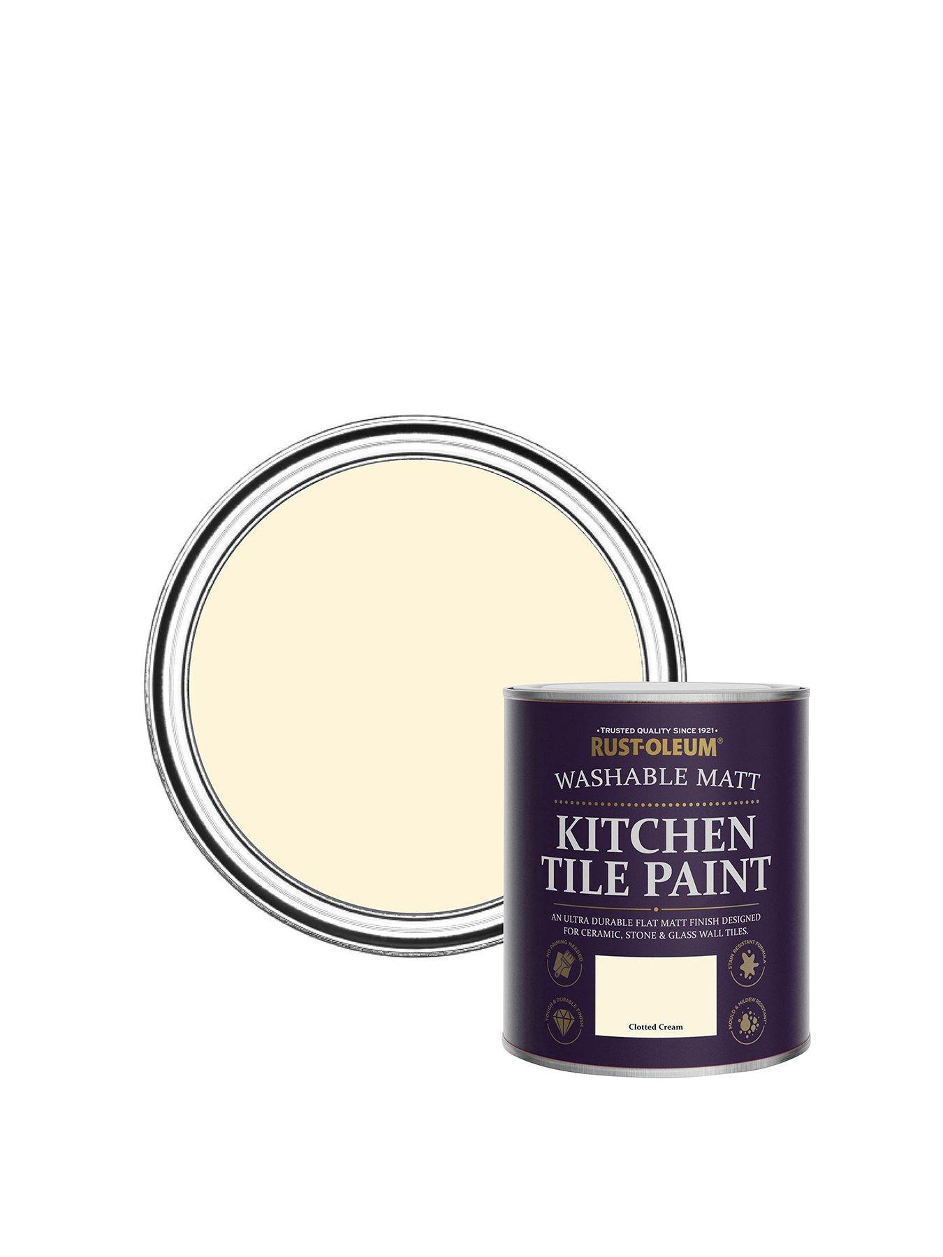 undefined Kitchen Tile Paint Clotted Cream Matt 750ml