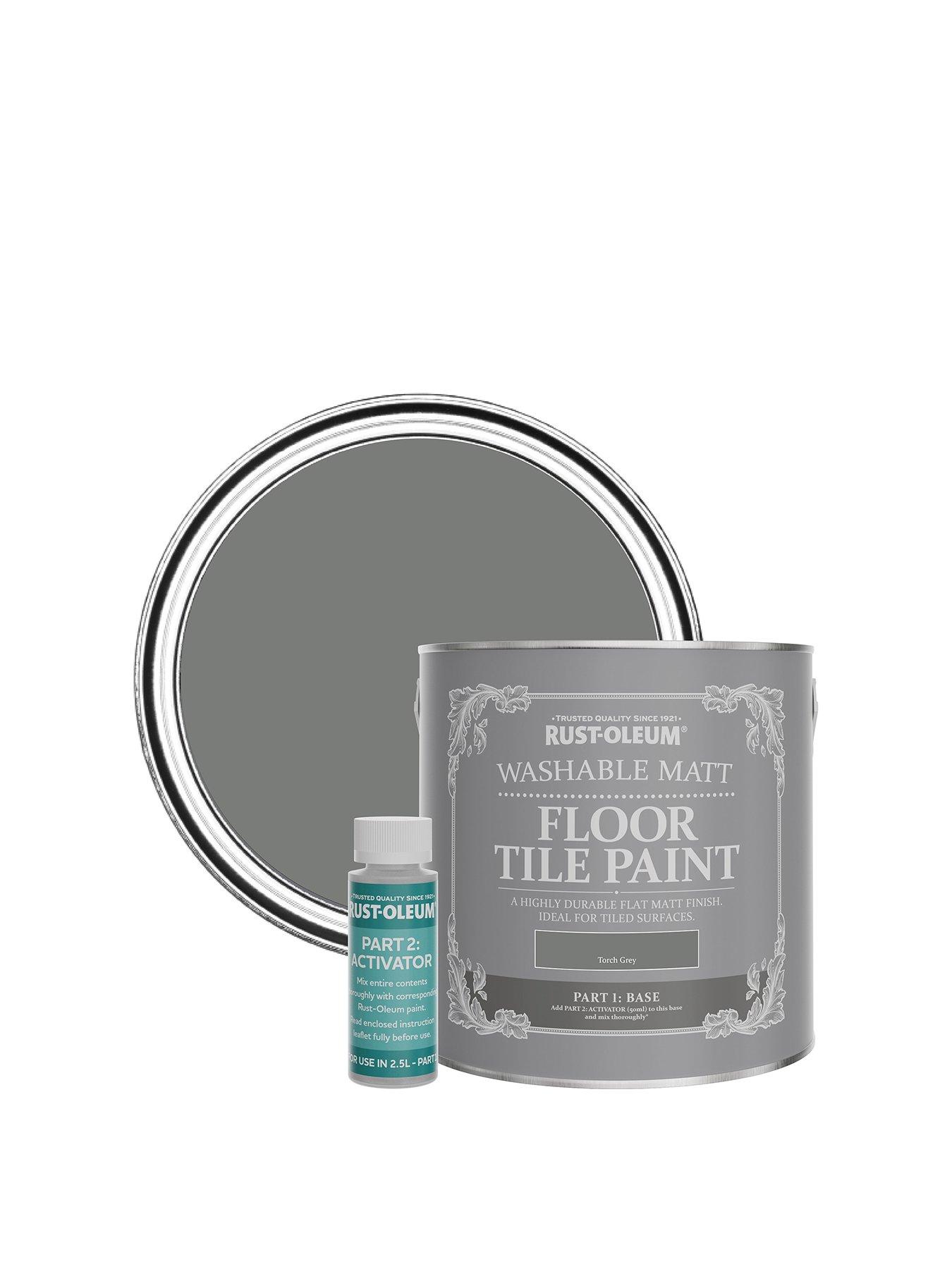 Product photograph of Rust-oleum Floor Tile Paint Torch Grey Matt 2 5l from very.co.uk