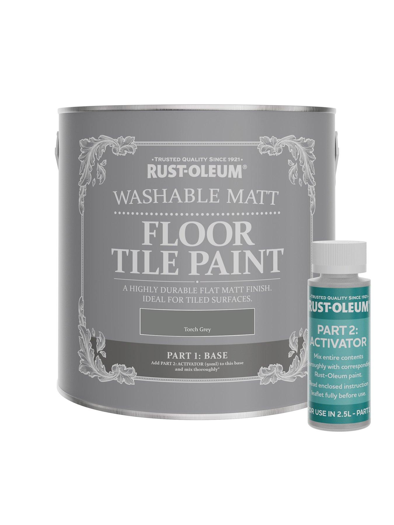Image 6 of 6 of Rust-Oleum Floor Tile Paint Torch Grey Matt 2.5l