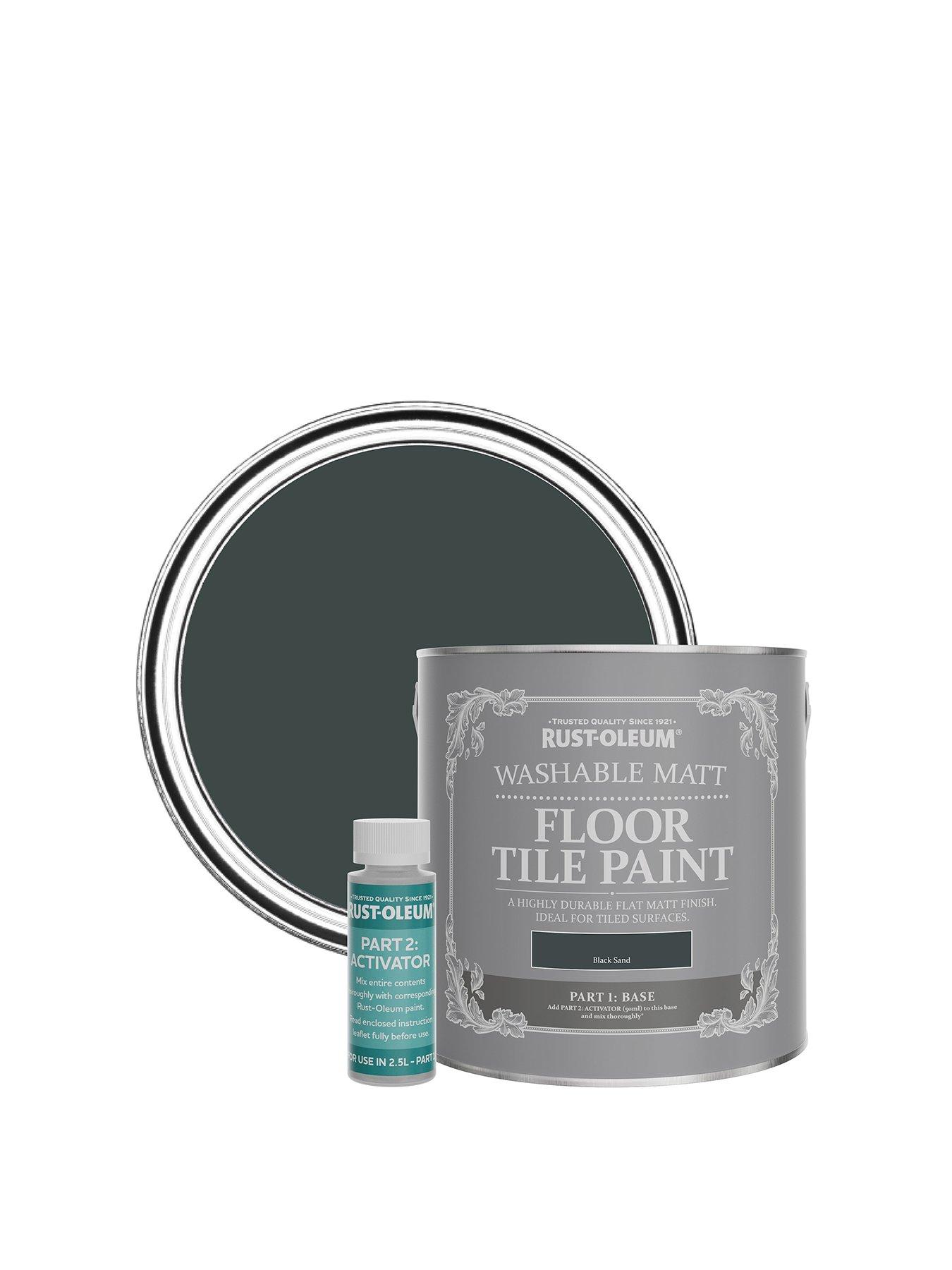 Product photograph of Rust-oleum Floor Tile Paint Black Sand Matt 2 5l from very.co.uk