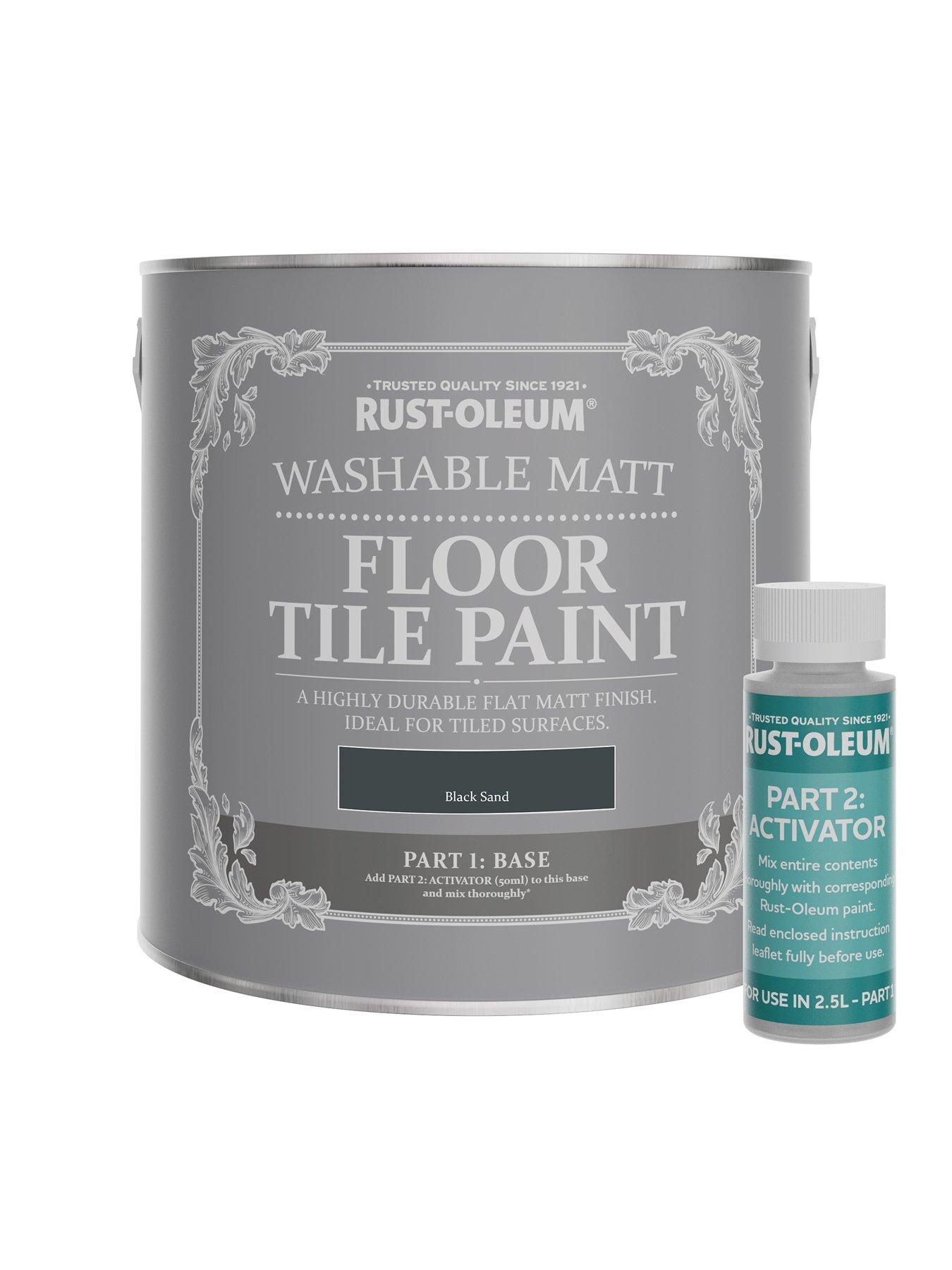 Image 5 of 6 of Rust-Oleum Floor Tile Paint Black Sand Matt 2.5l