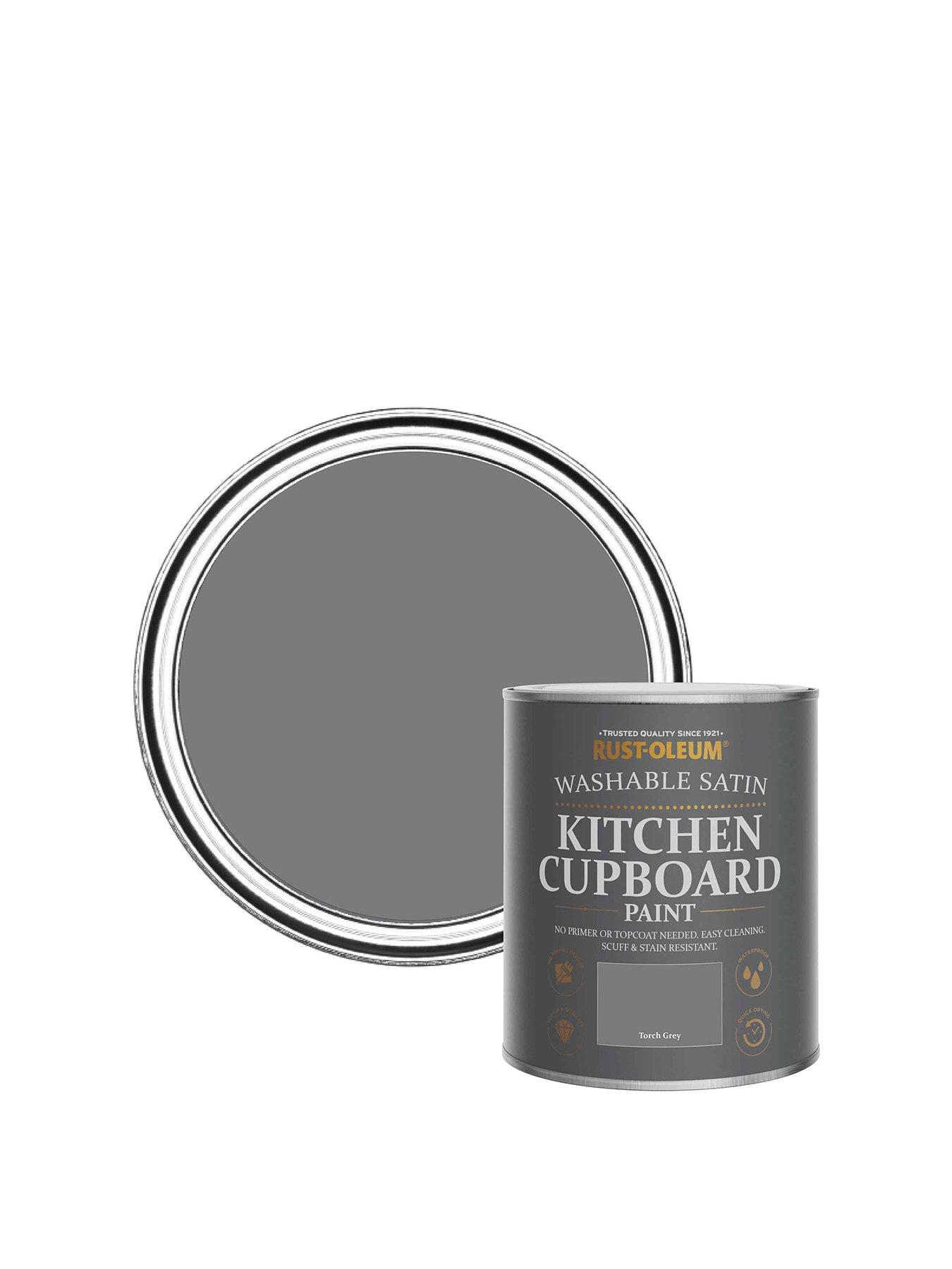 Rust-Oleum Kitchen Cupboard Paint Torch Grey Satin 750ml | Very