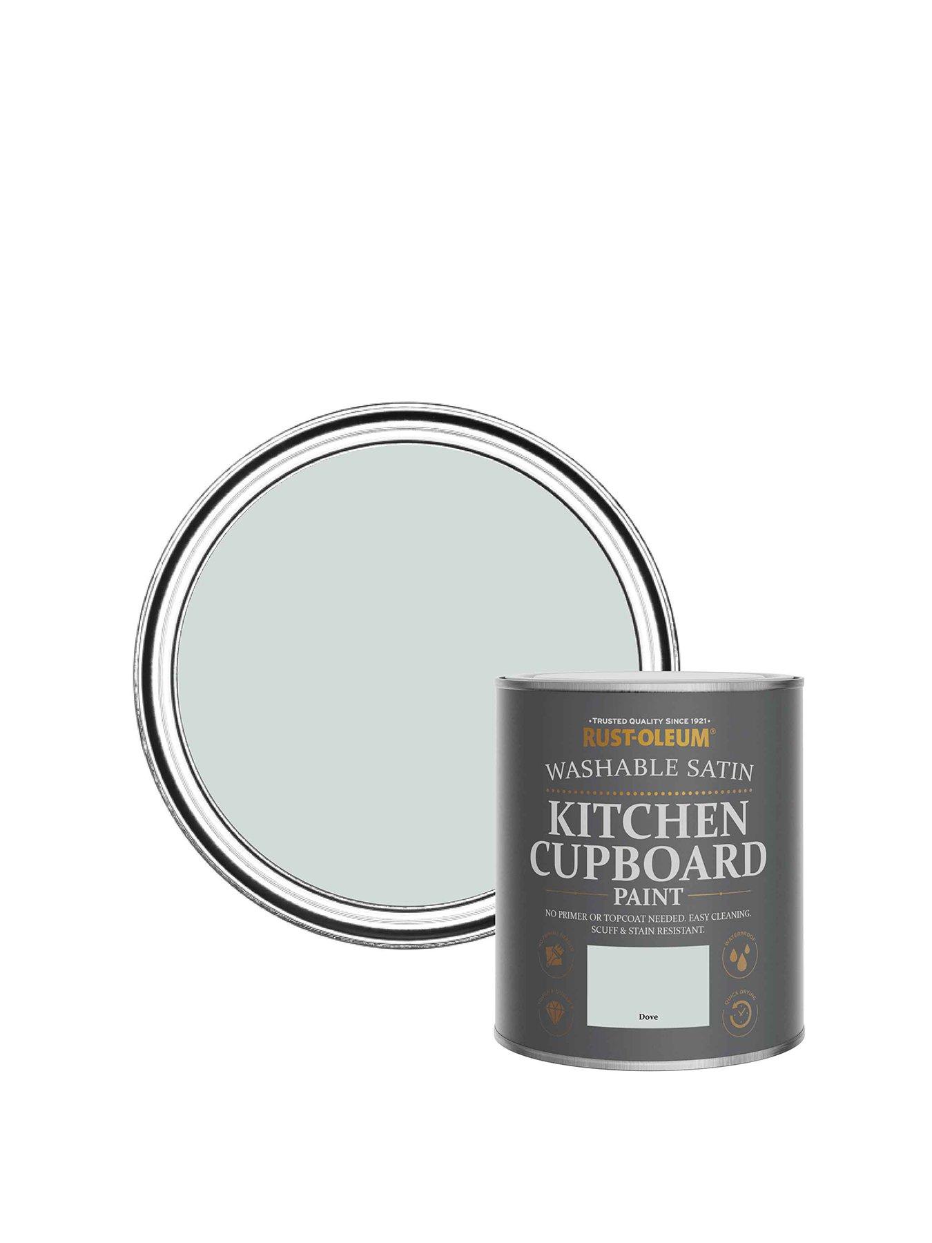 Product photograph of Rust-oleum Kitchen Cupboard Paint Dove Satin 750ml from very.co.uk