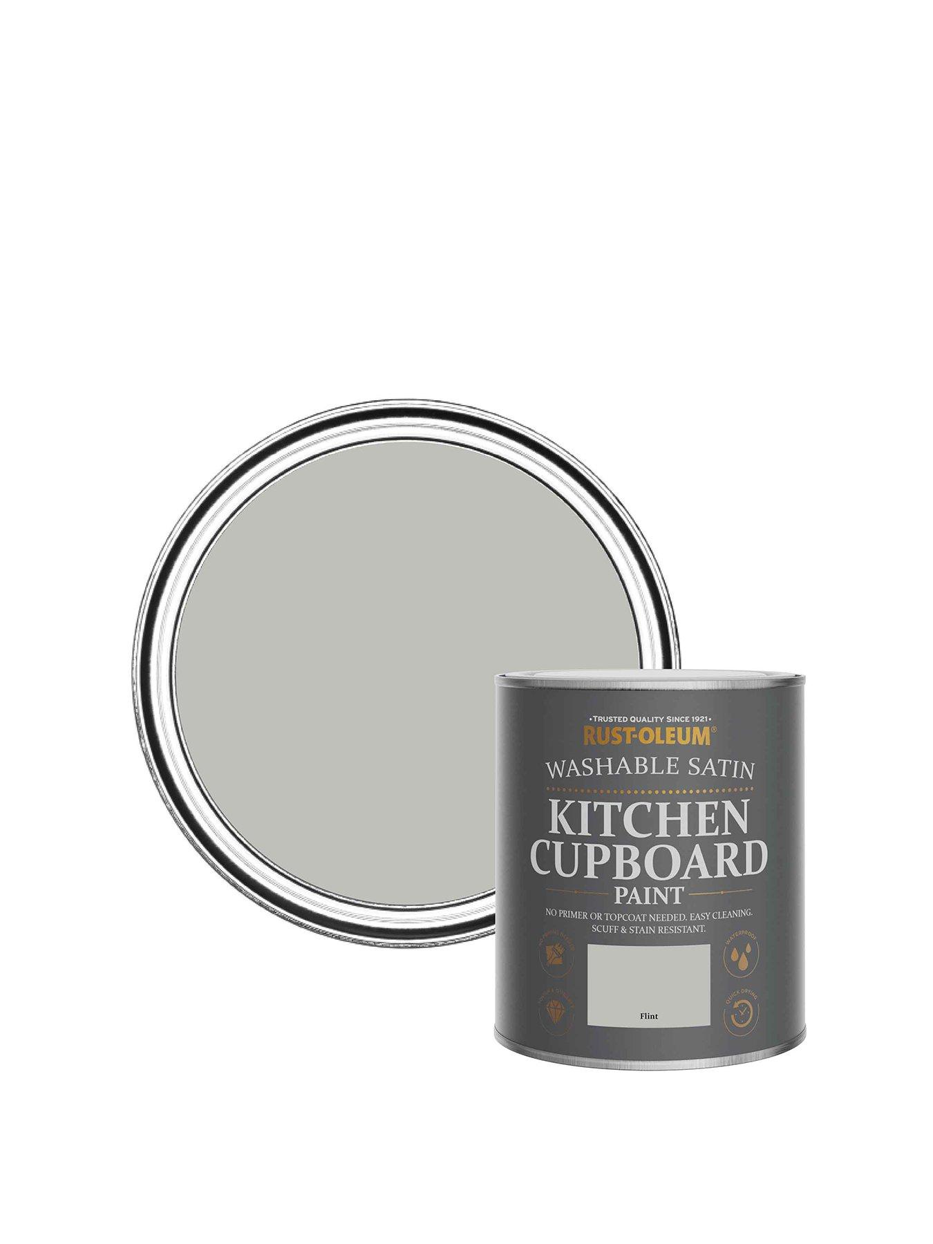 Product photograph of Rust-oleum Kitchen Cupboard Paint Flint Satin 750ml from very.co.uk