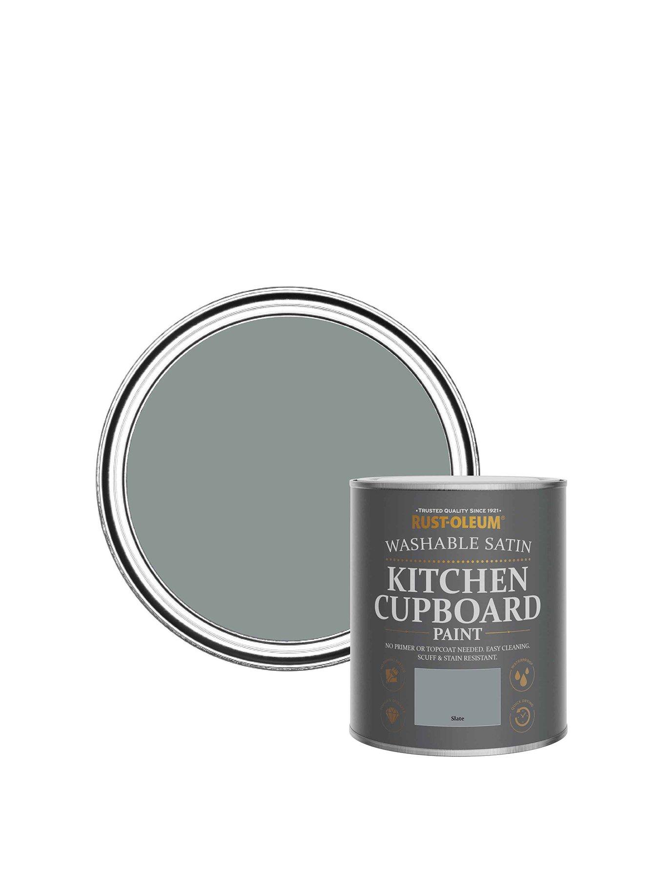 Image 1 of 5 of Rust-Oleum Satin Finish Kitchen Cupboard Paint - Slate