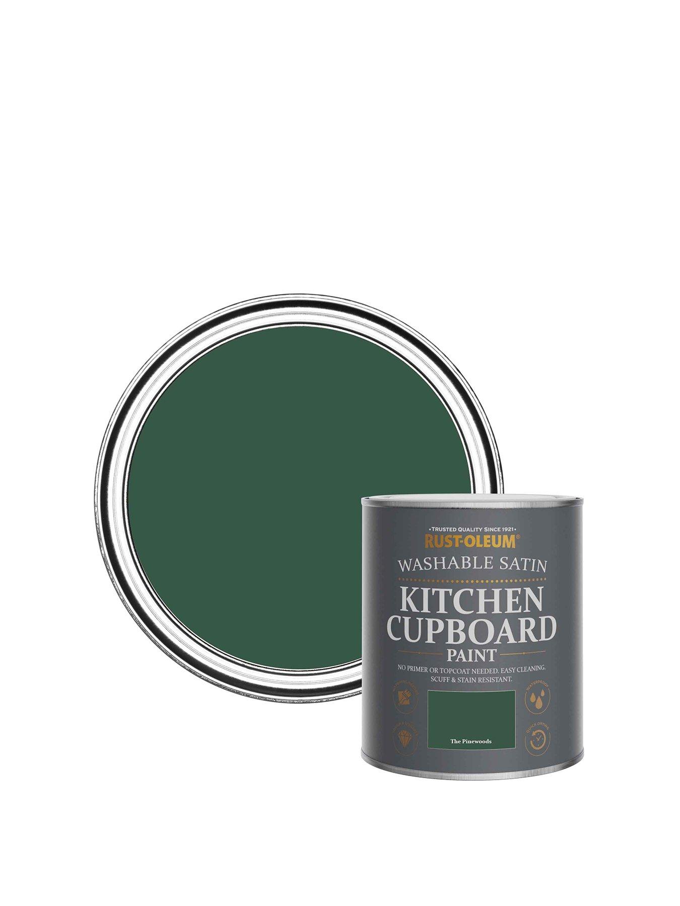 undefined Washable Satin Finish Kitchen Cupboard Paint in The Pinewoods