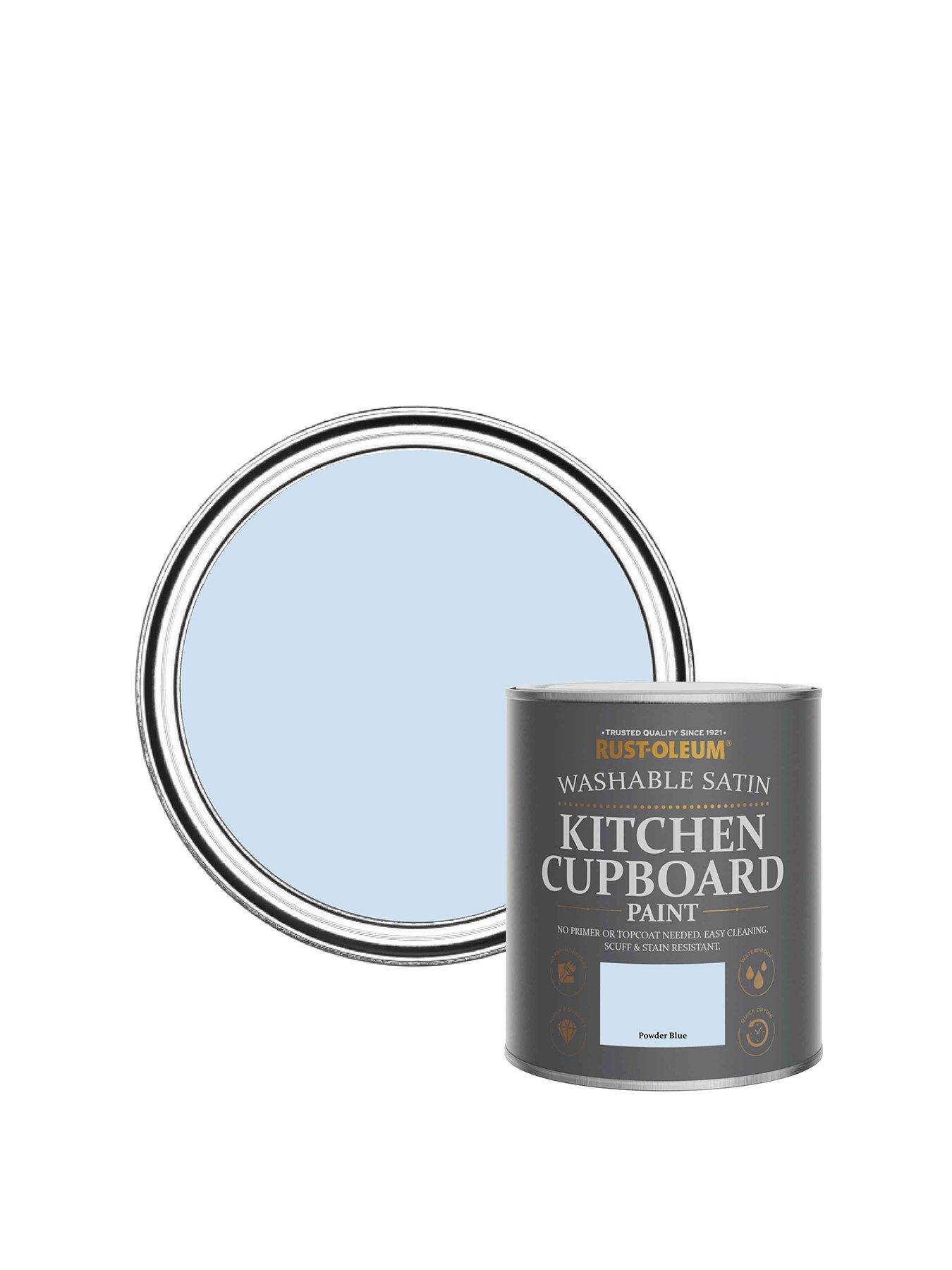 Product photograph of Rust-oleum Kitchen Cupboard Paint Powder Blue Satin 750ml from very.co.uk