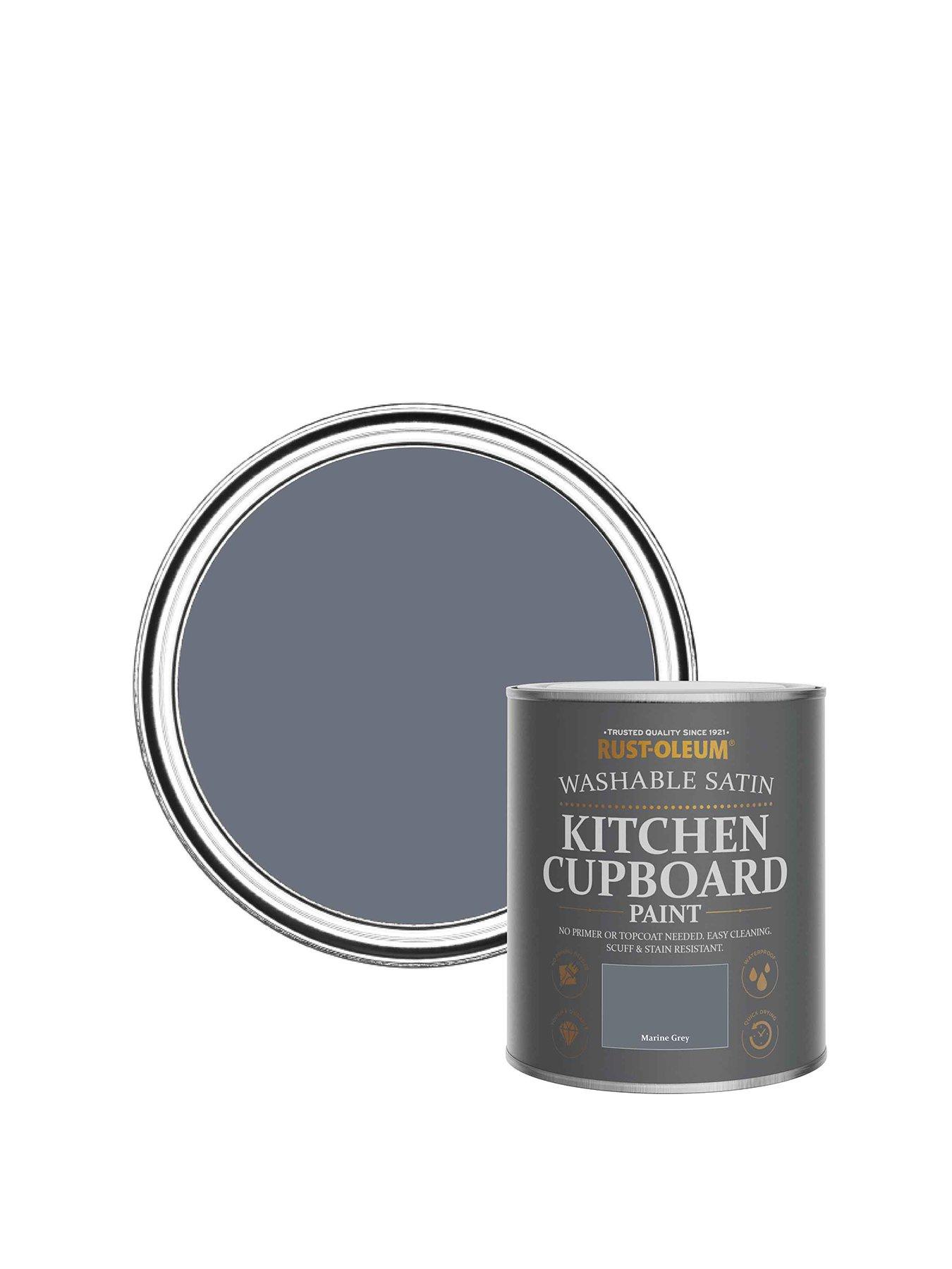 Product photograph of Rust-oleum Kitchen Cupboard Paint Marine Grey Satin 750ml from very.co.uk