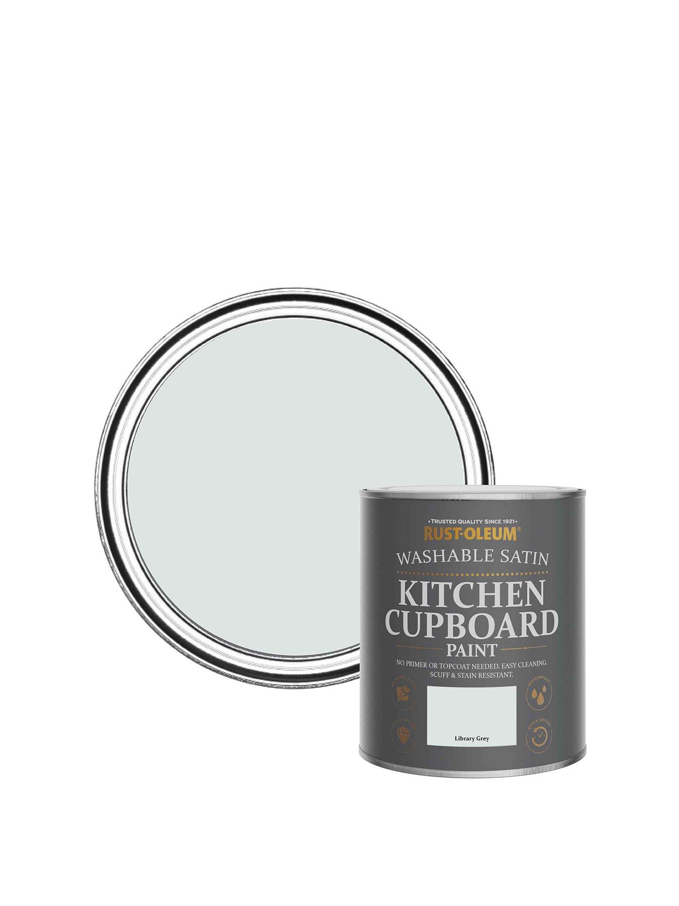 Rust-Oleum Kitchen Cupboard Paint Library Grey Satin 750ml | Very