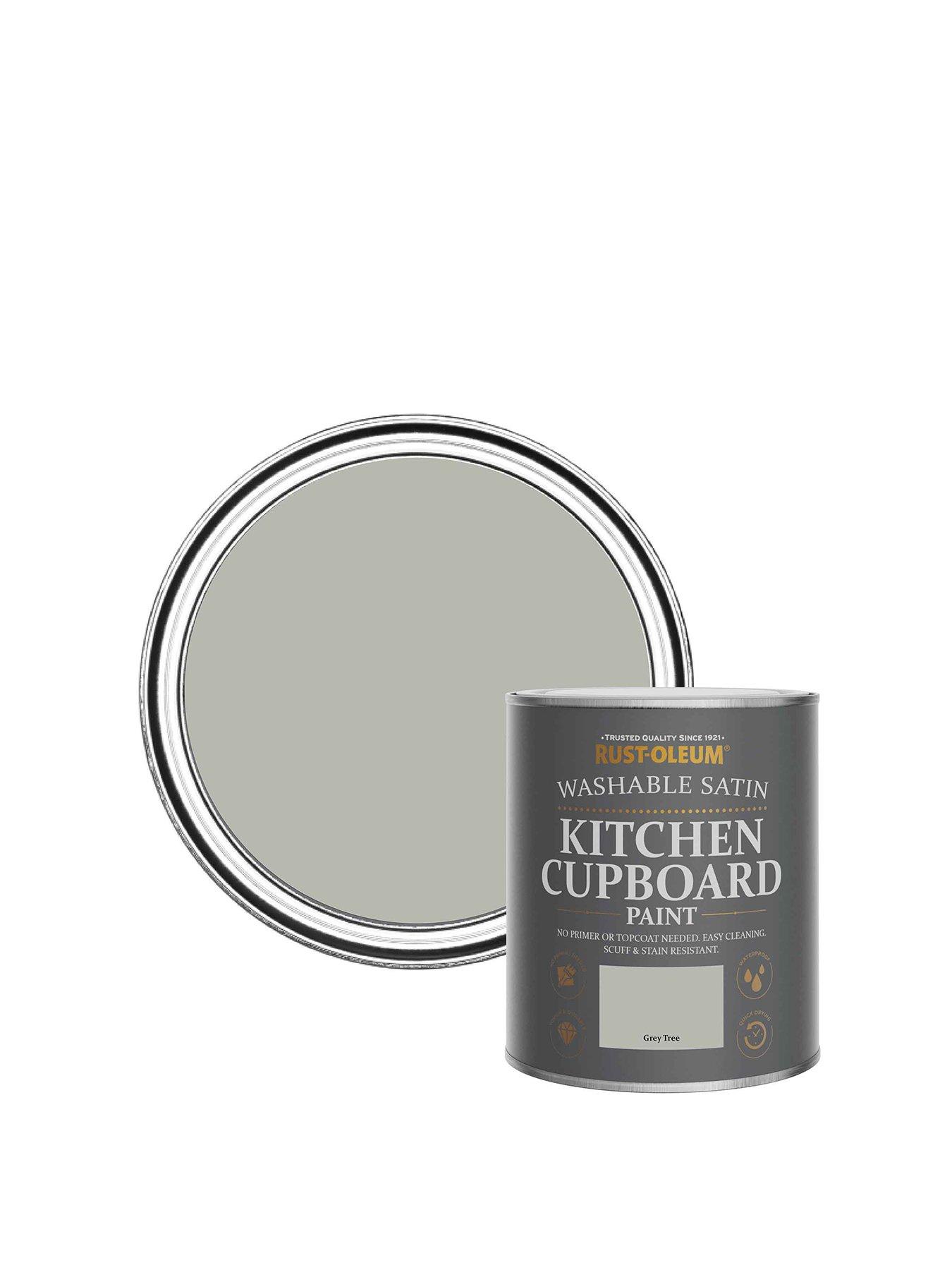 Product photograph of Rust-oleum Kitchen Cupboard Paint Grey Tree Satin 750ml from very.co.uk