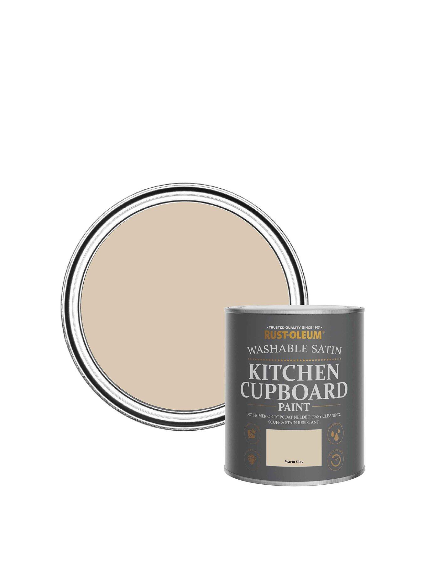 undefined Washable Satin Finish Kitchen Cupboard Paint in Warm Clay