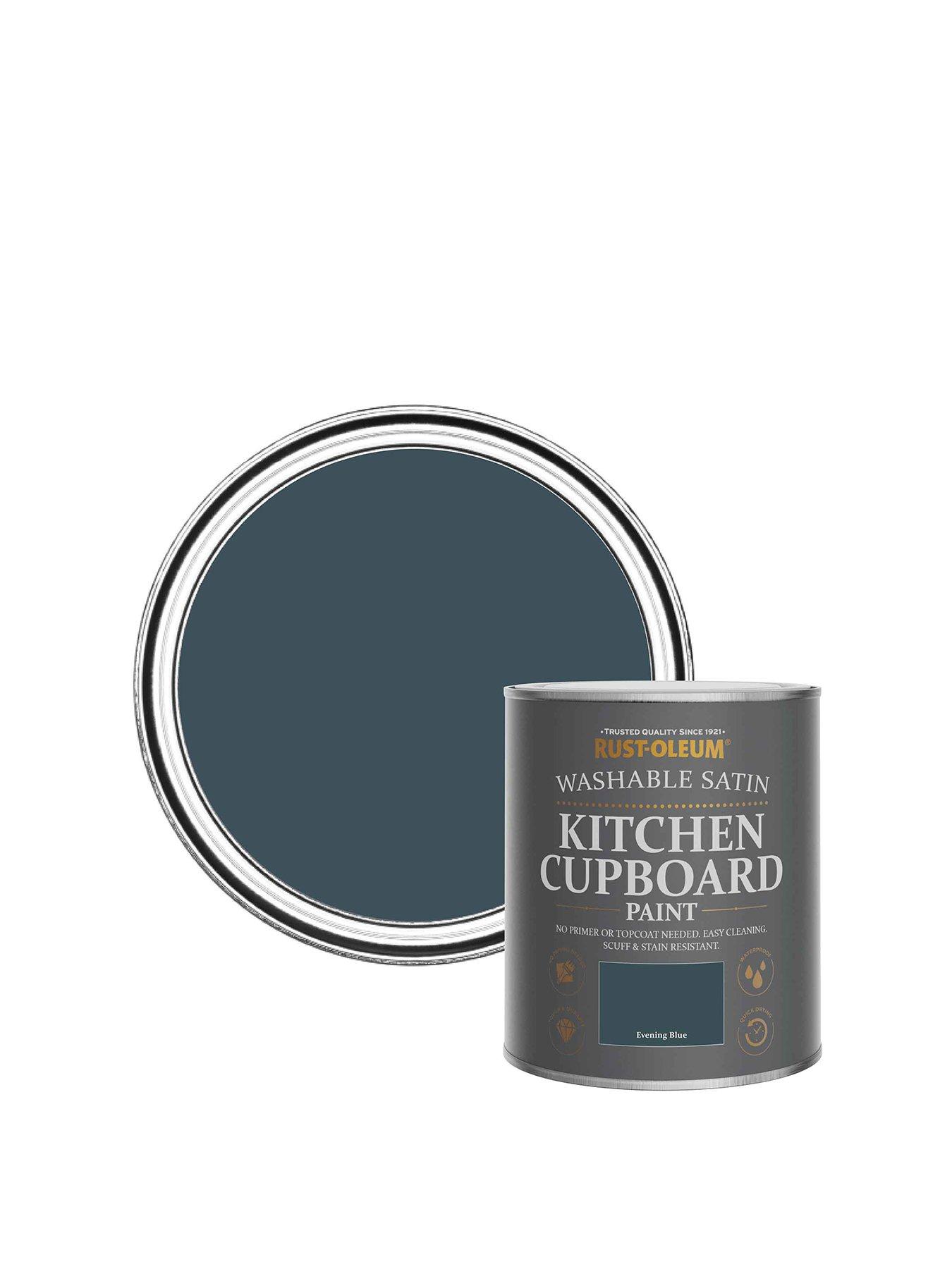 Product photograph of Rust-oleum Kitchen Cupboard Paint Evening Blue Satin 750ml from very.co.uk