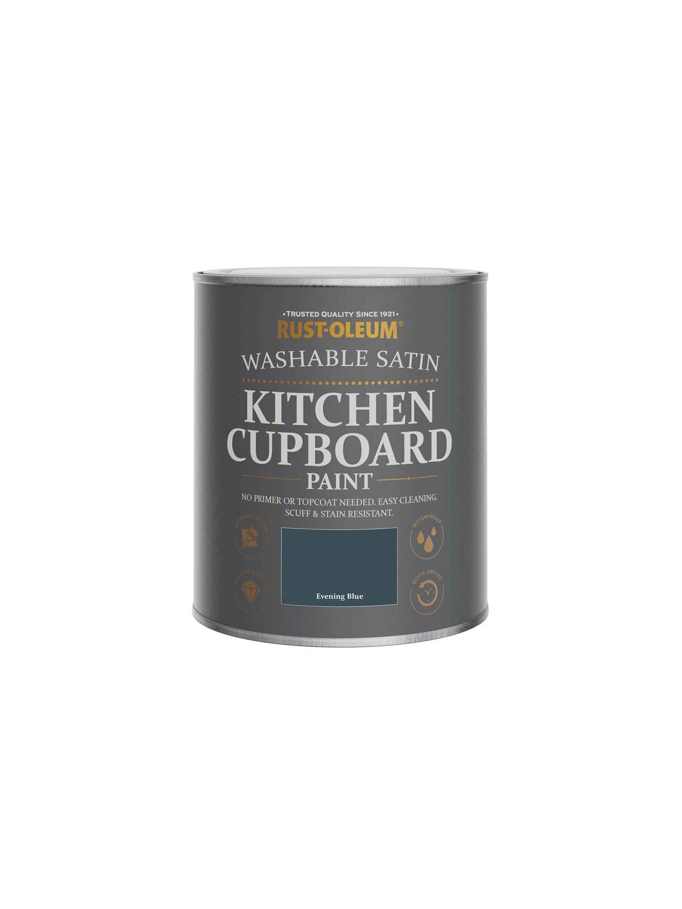 Image 5 of 5 of Rust-Oleum Washable Satin Finish Kitchen Cupboard Paint in Evening Blue