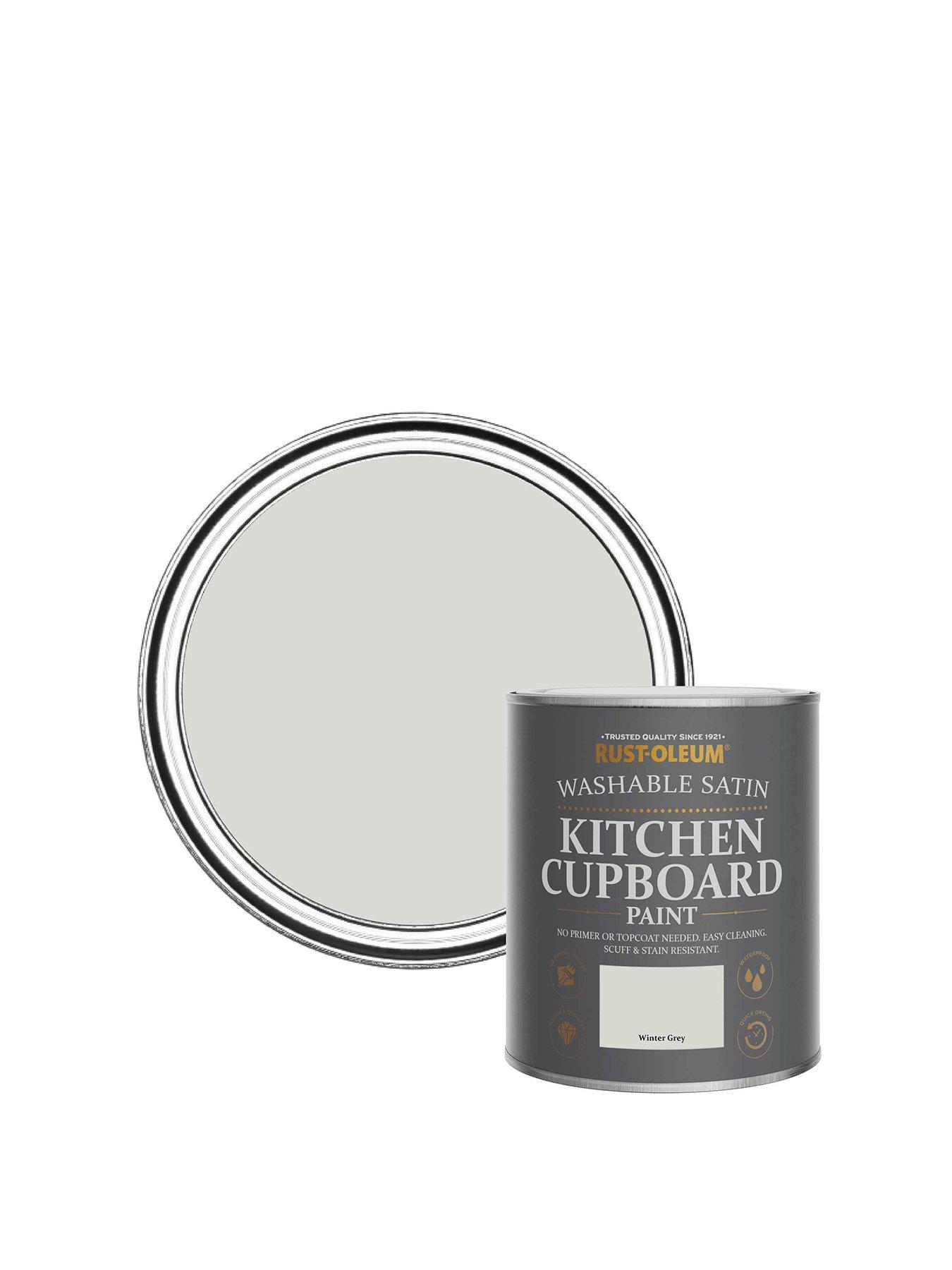 Product photograph of Rust-oleum Kitchen Cupboard Paint Winter Grey Satin 750ml from very.co.uk