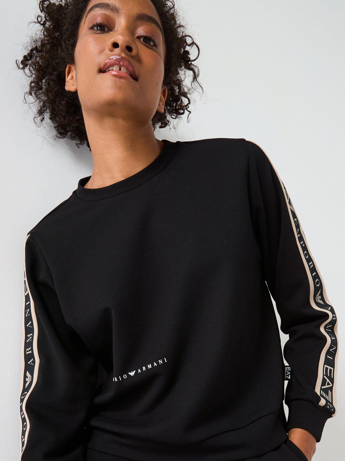 Image 4 of 6 of EA7 Emporio Armani Natural Ventus Sweat Top and Jogger Tracksuit - Black/Gold