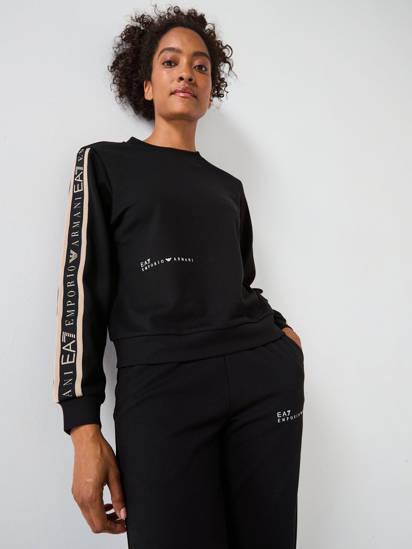 Image 5 of 6 of EA7 Emporio Armani Natural Ventus Sweat Top and Jogger Tracksuit - Black/Gold