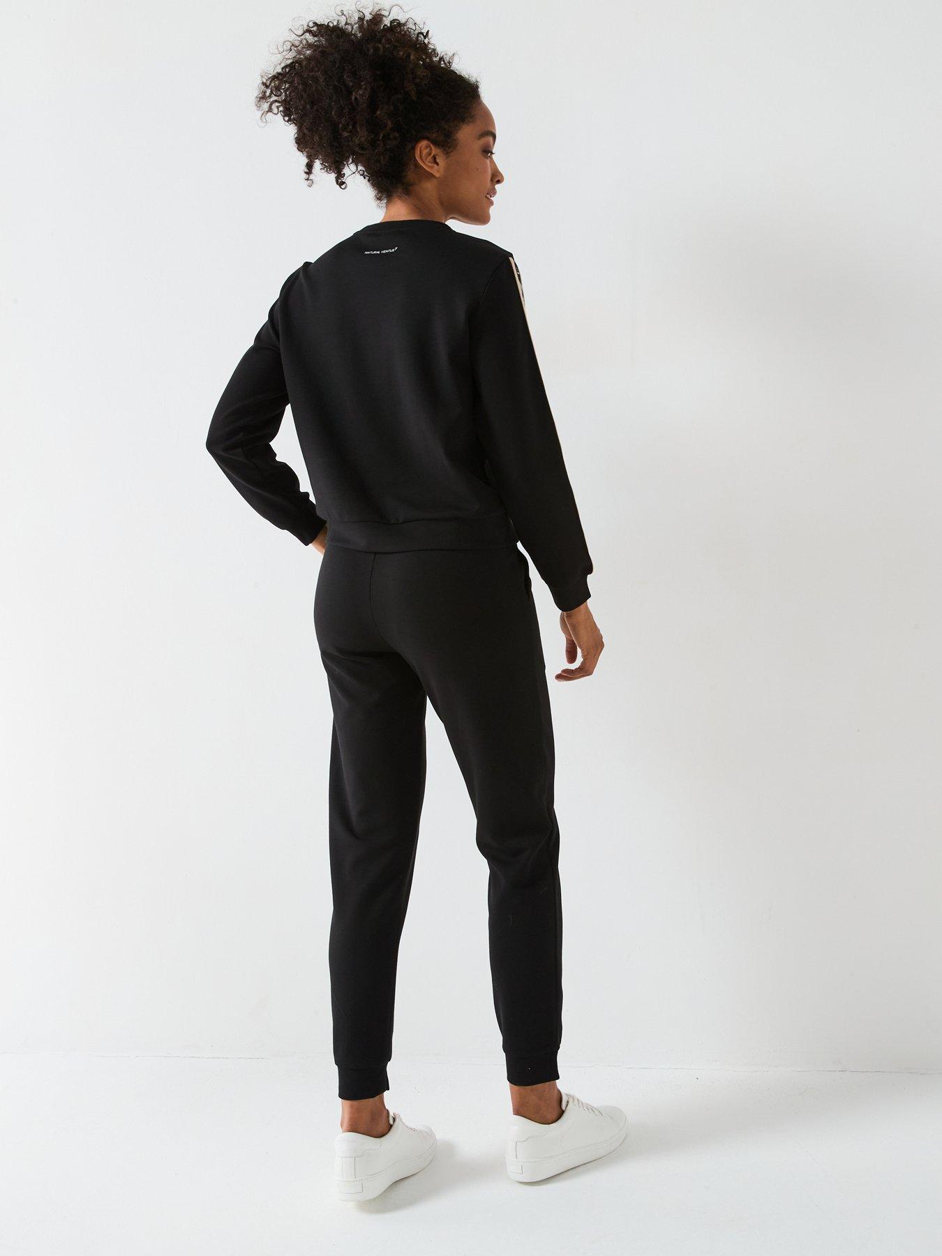 Image 6 of 6 of EA7 Emporio Armani Natural Ventus Sweat Top and Jogger Tracksuit - Black/Gold