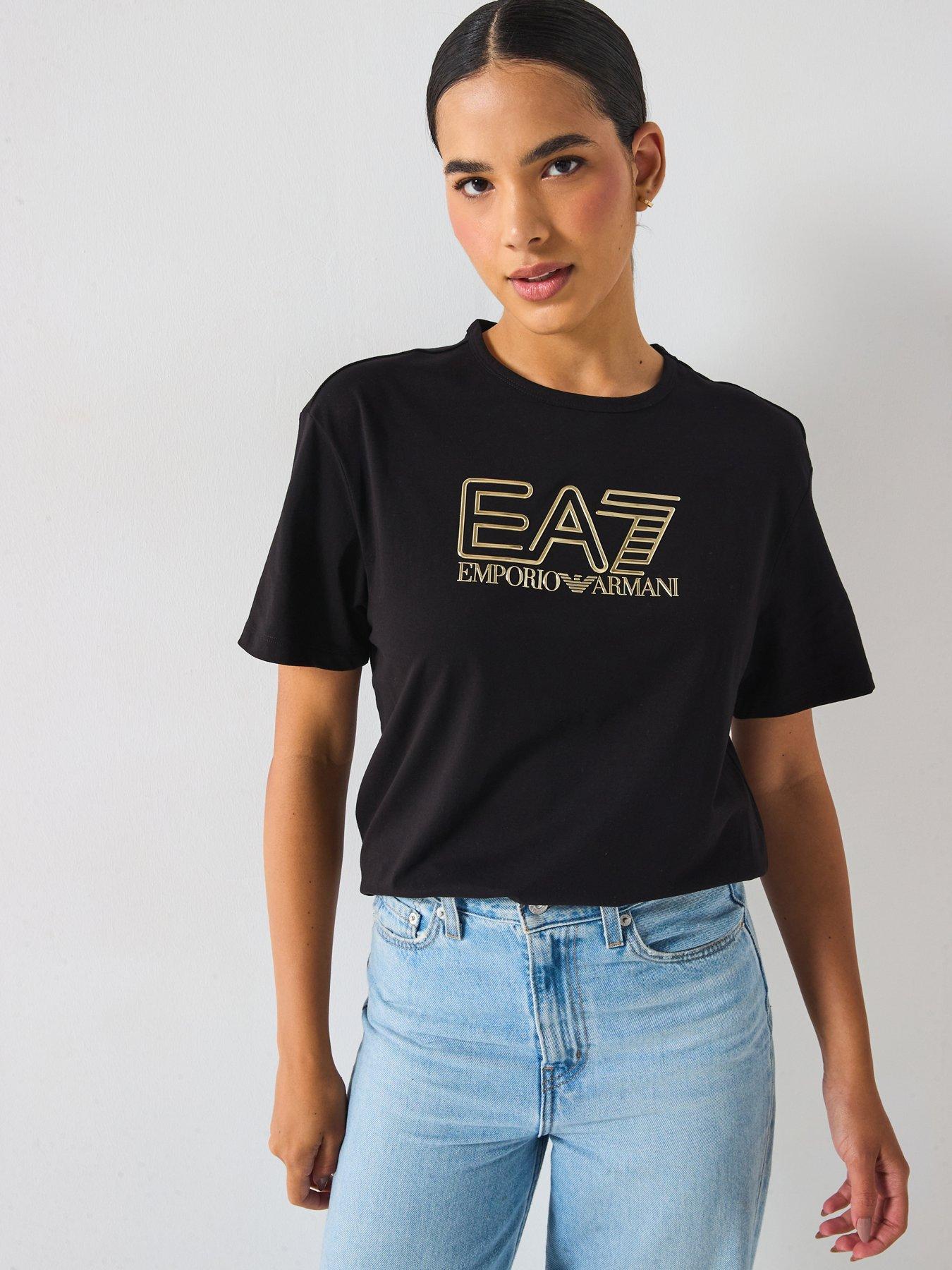 EA7 Emporio Armani Train Visibility Logo Short Sleeve T-Shirt - Black