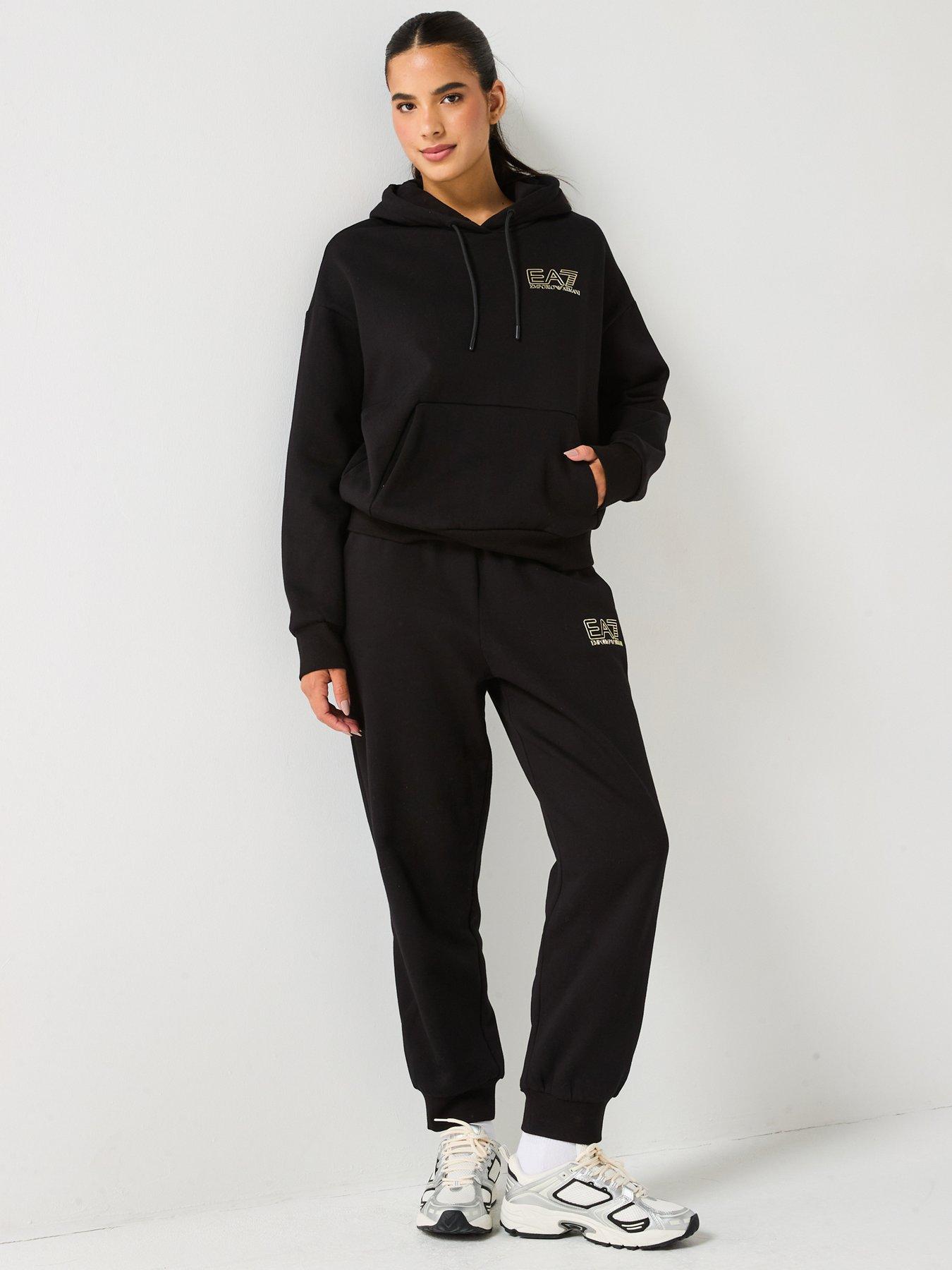 Ea7 Emporio Armani Train Visibility Logo Hoodie - Black