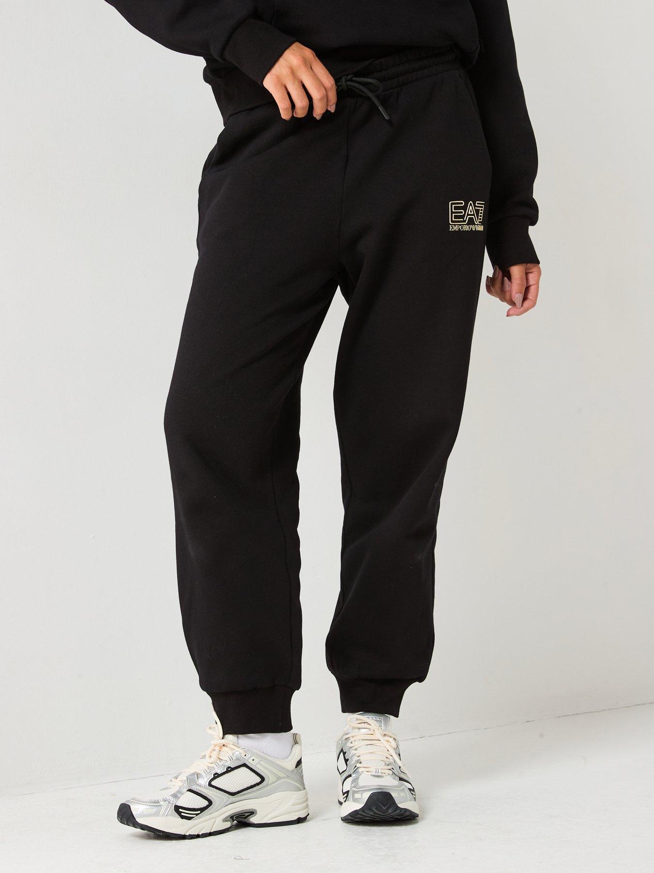 Ea7 Emporio Armani Train Visibility Logo Joggers - Black