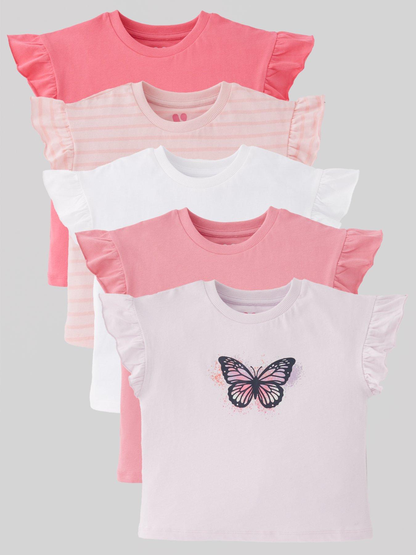 undefined Girls 5 Pack Butterfly Tshirts
