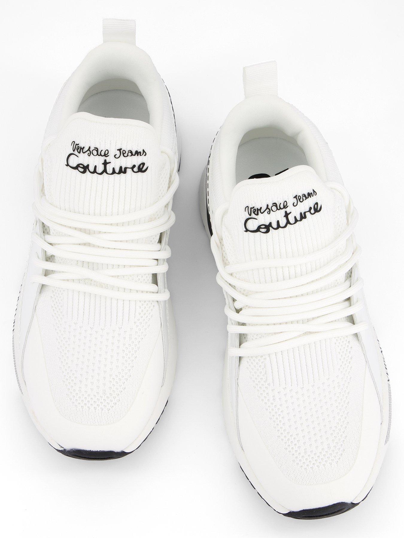 Versace Jeans Couture Knitted Trainers White Very