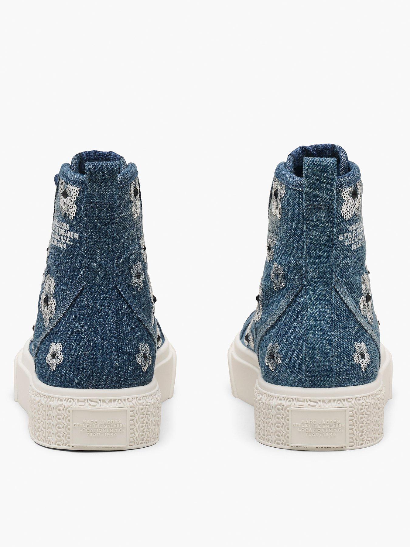 Image 3 of 5 of MARC JACOBS The Daisy High Top Sneakers - Blue