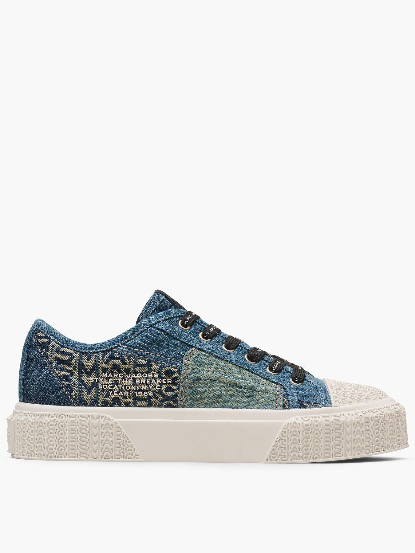 Image 1 of 5 of MARC JACOBS The Denim Sneakers - Blue
