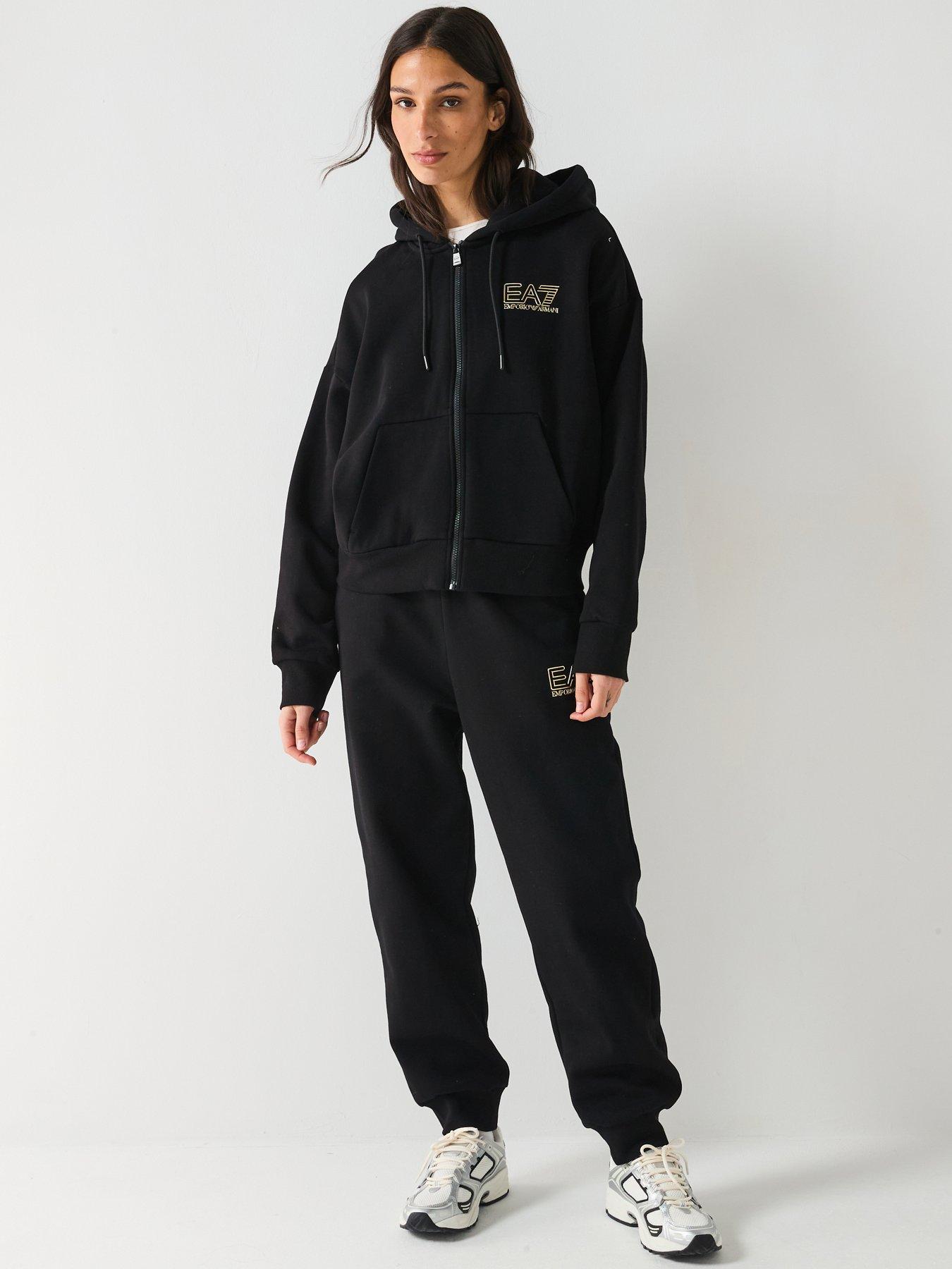 undefined Train Visibility Zip Through Hoddy  &  Jogger Tracksuit - Black/Gold