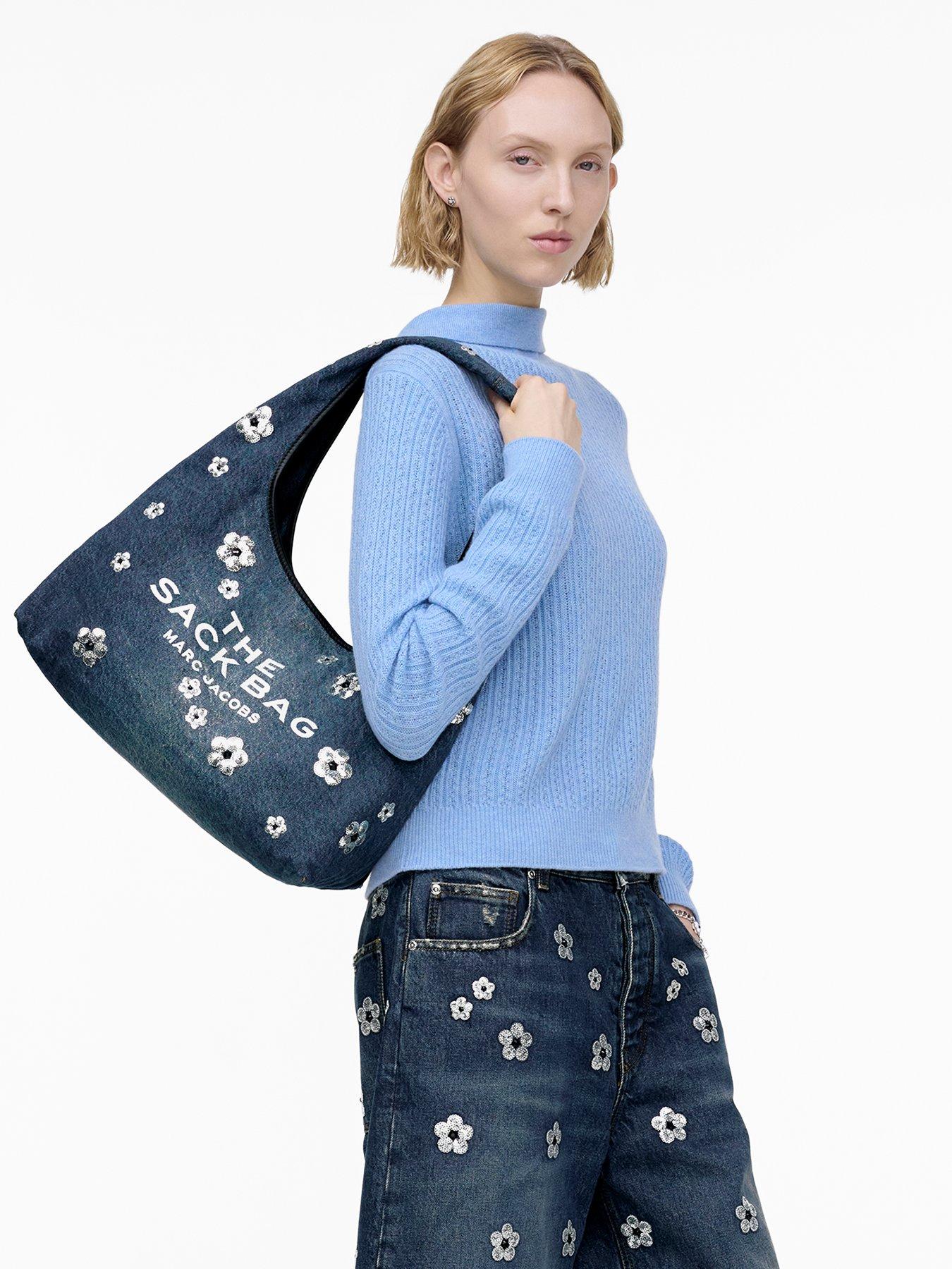 Image 2 of 5 of MARC JACOBS The Sack Denim Sequin Daisy Bag - Blue