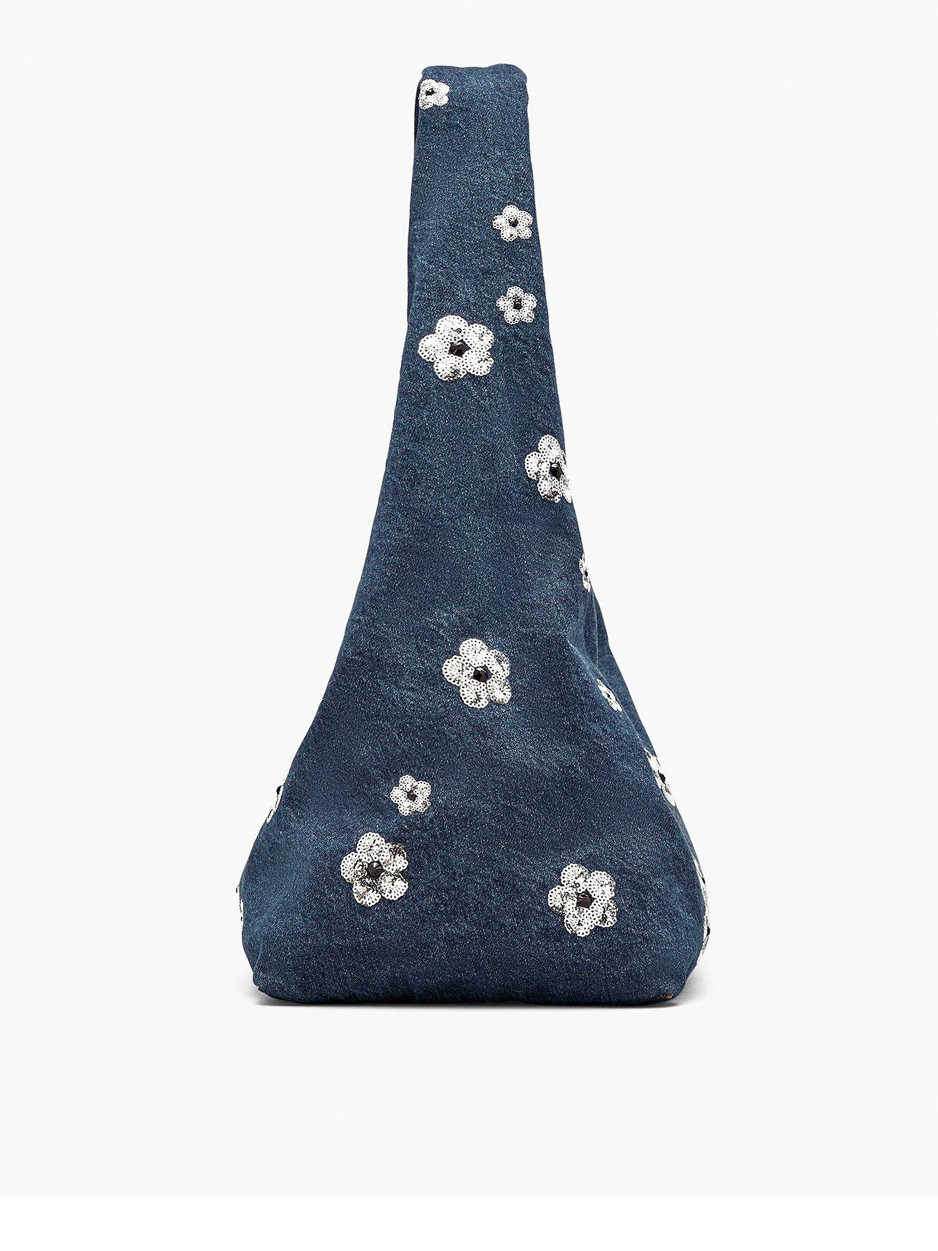 Image 3 of 5 of MARC JACOBS The Sack Denim Sequin Daisy Bag - Blue