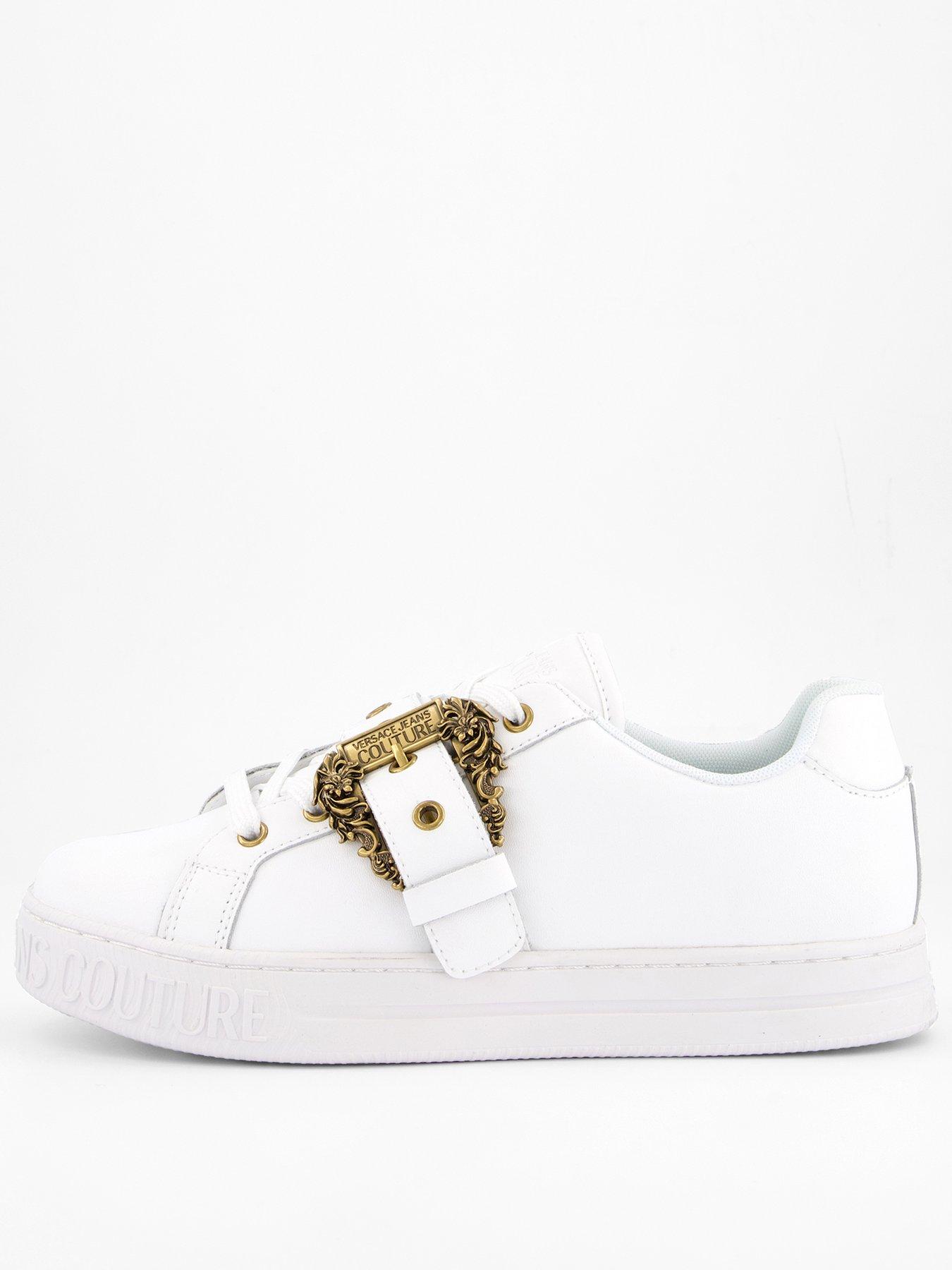 Versace Jeans Couture Buckle Detail Sneakers - White