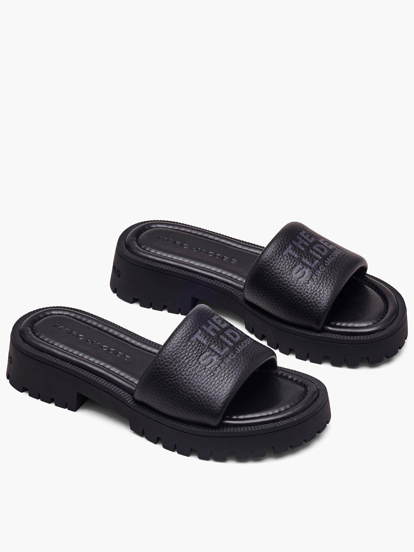 MARC JACOBS The Lug Sole Sliders - Black