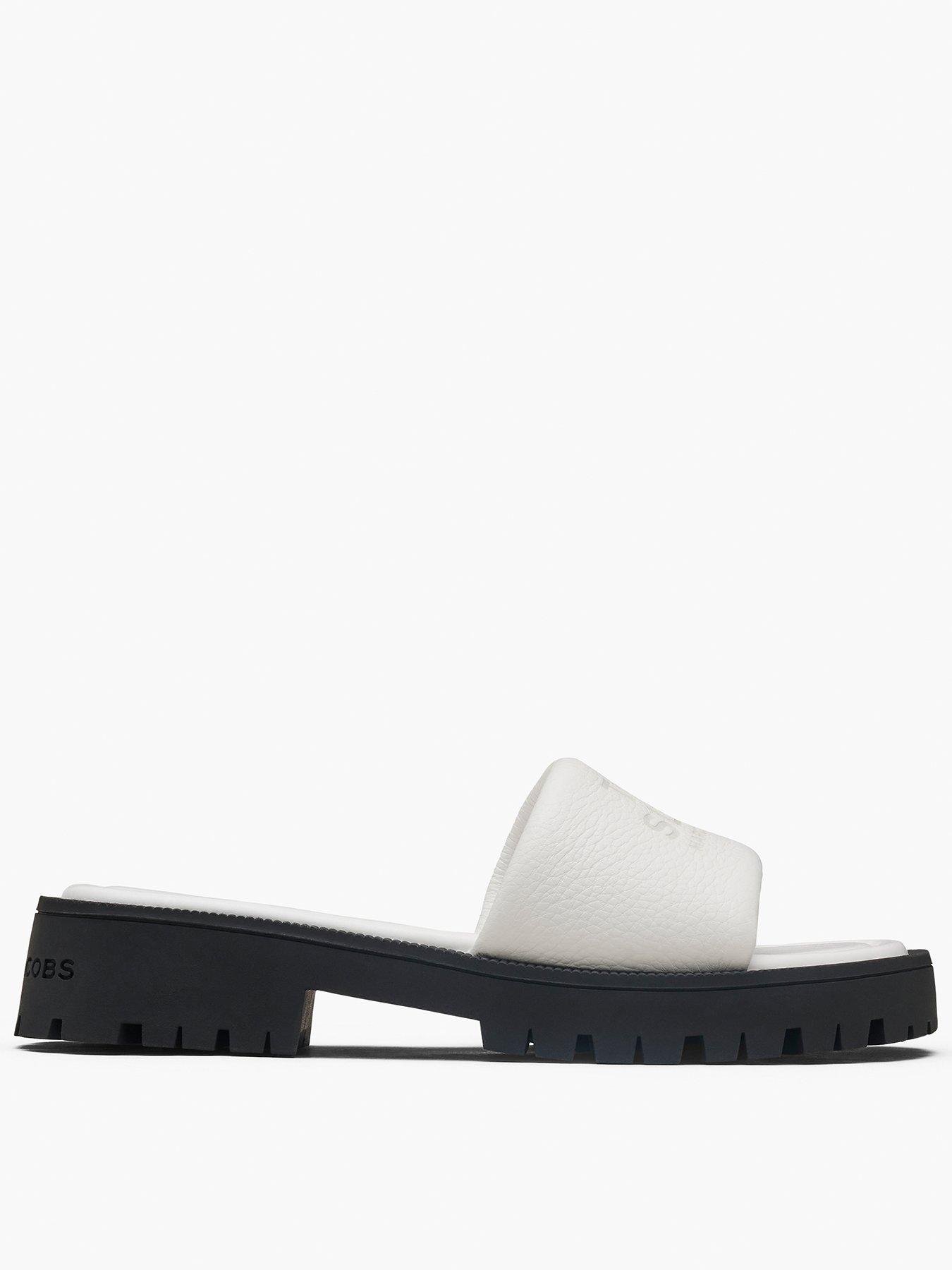 MARC JACOBS The Lug Sole Sliders - White