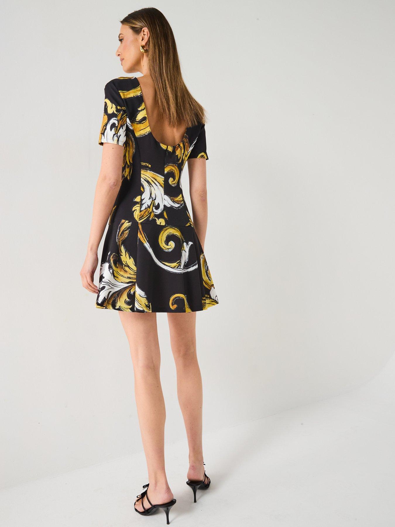 versace skater dress Versace Scoop-neck Skater Dress