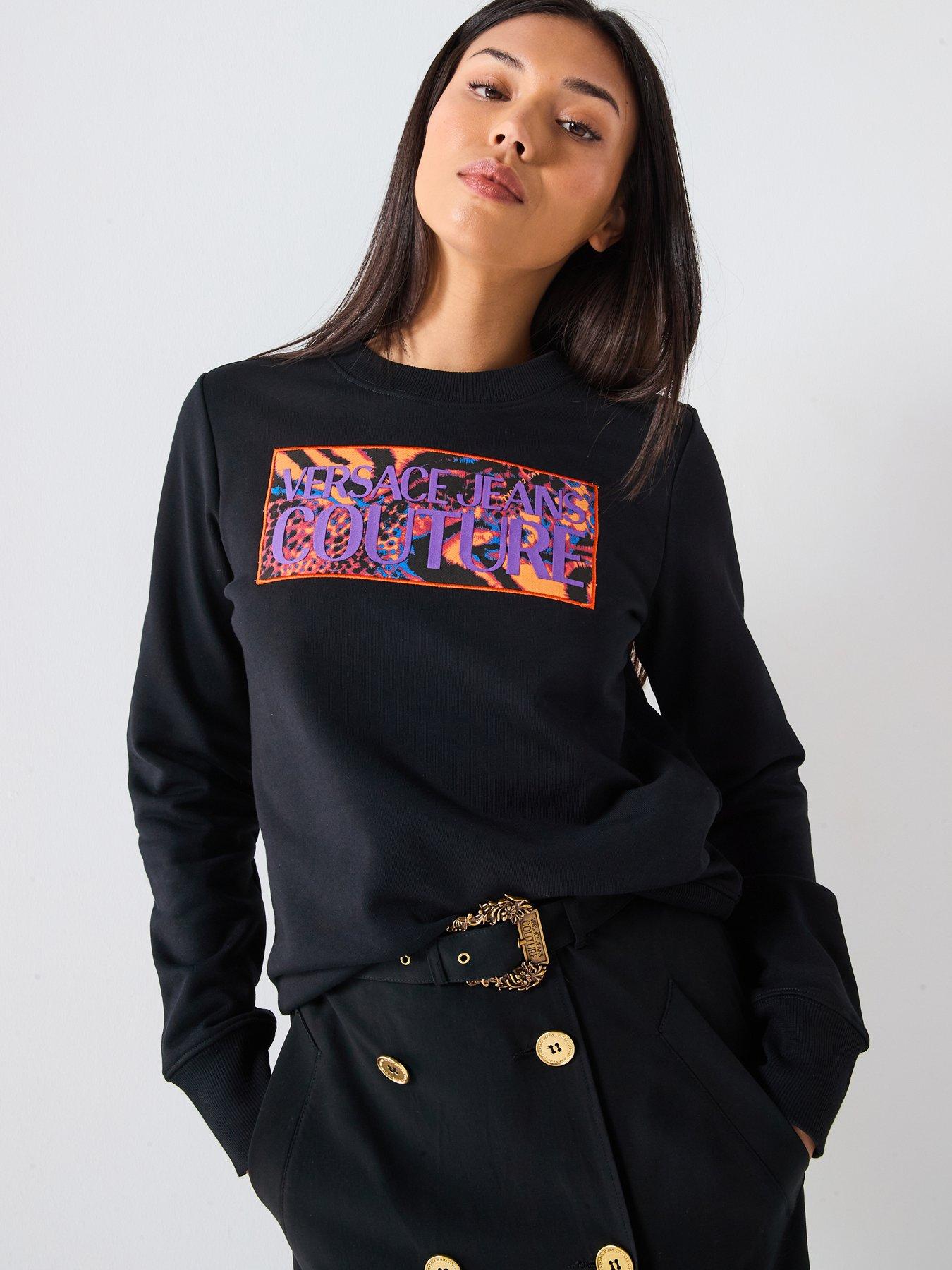 Image 1 of 6 of Versace Jeans Couture Crew Neck Sweatshirt - Black