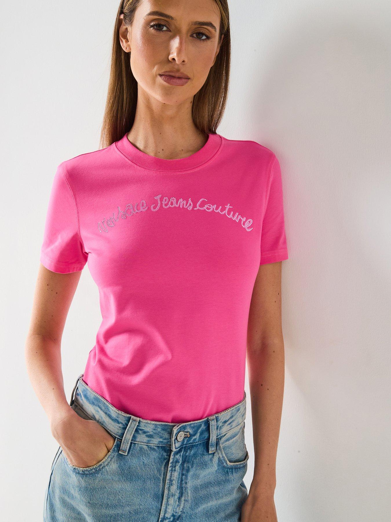 undefined Script Logo T-Shirt - Pink