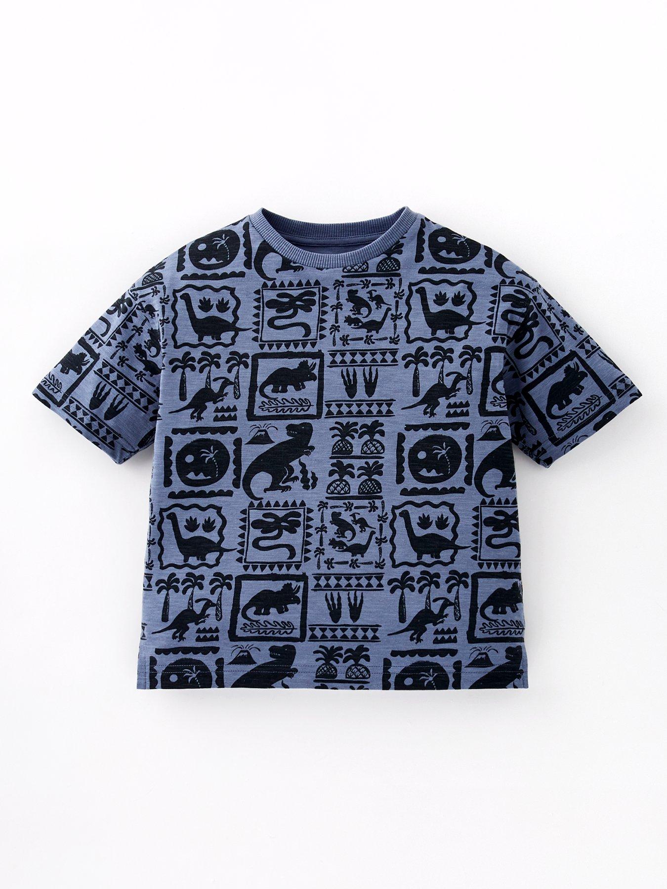 undefined Boys Dinosaur Printed T-Shirt - Mono