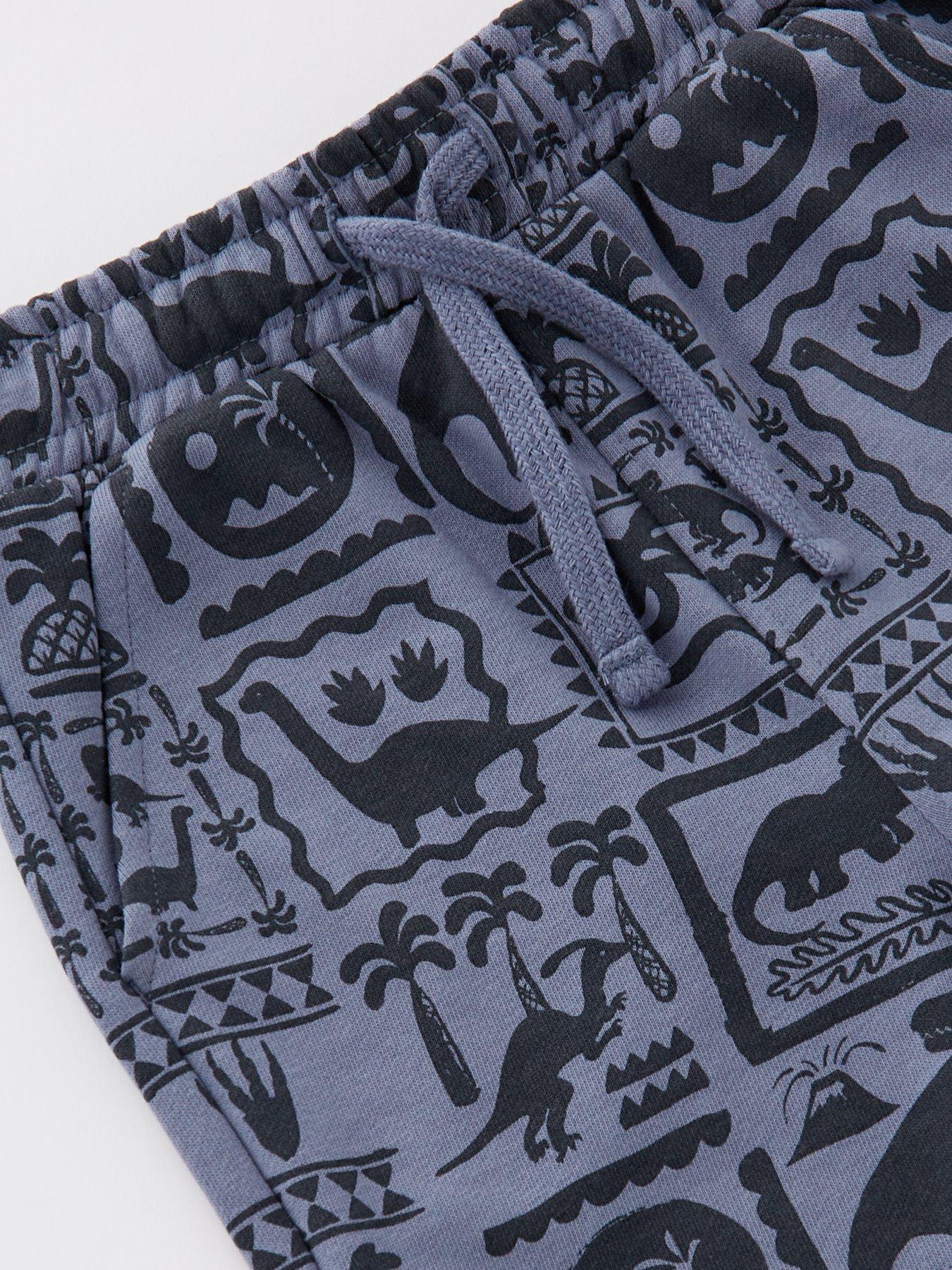 Image 3 of 4 of Mini V by Very Boys Jersey Dinosaur Printed Shorts - Mono