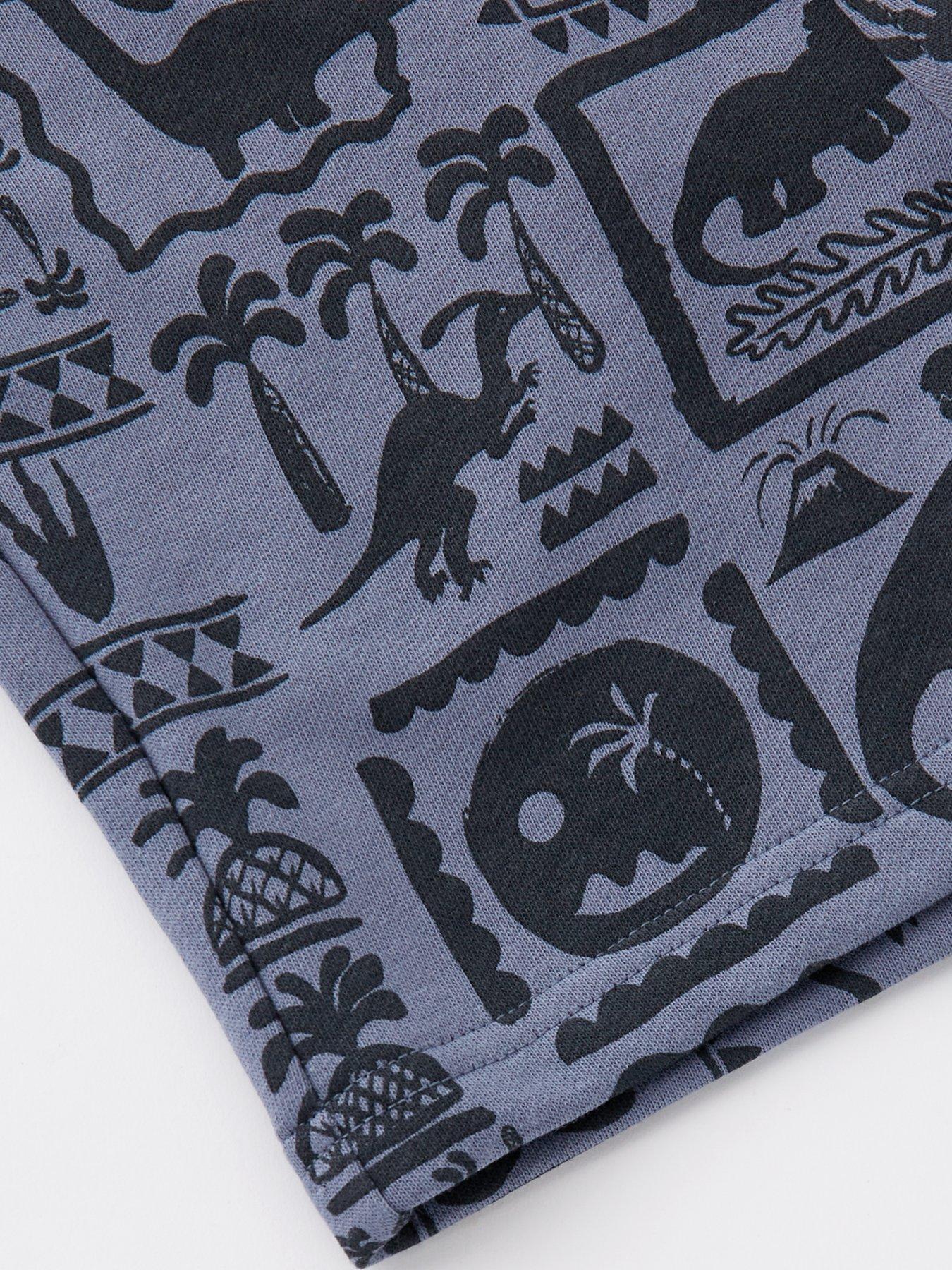 Image 4 of 4 of Mini V by Very Boys Jersey Dinosaur Printed Shorts - Mono