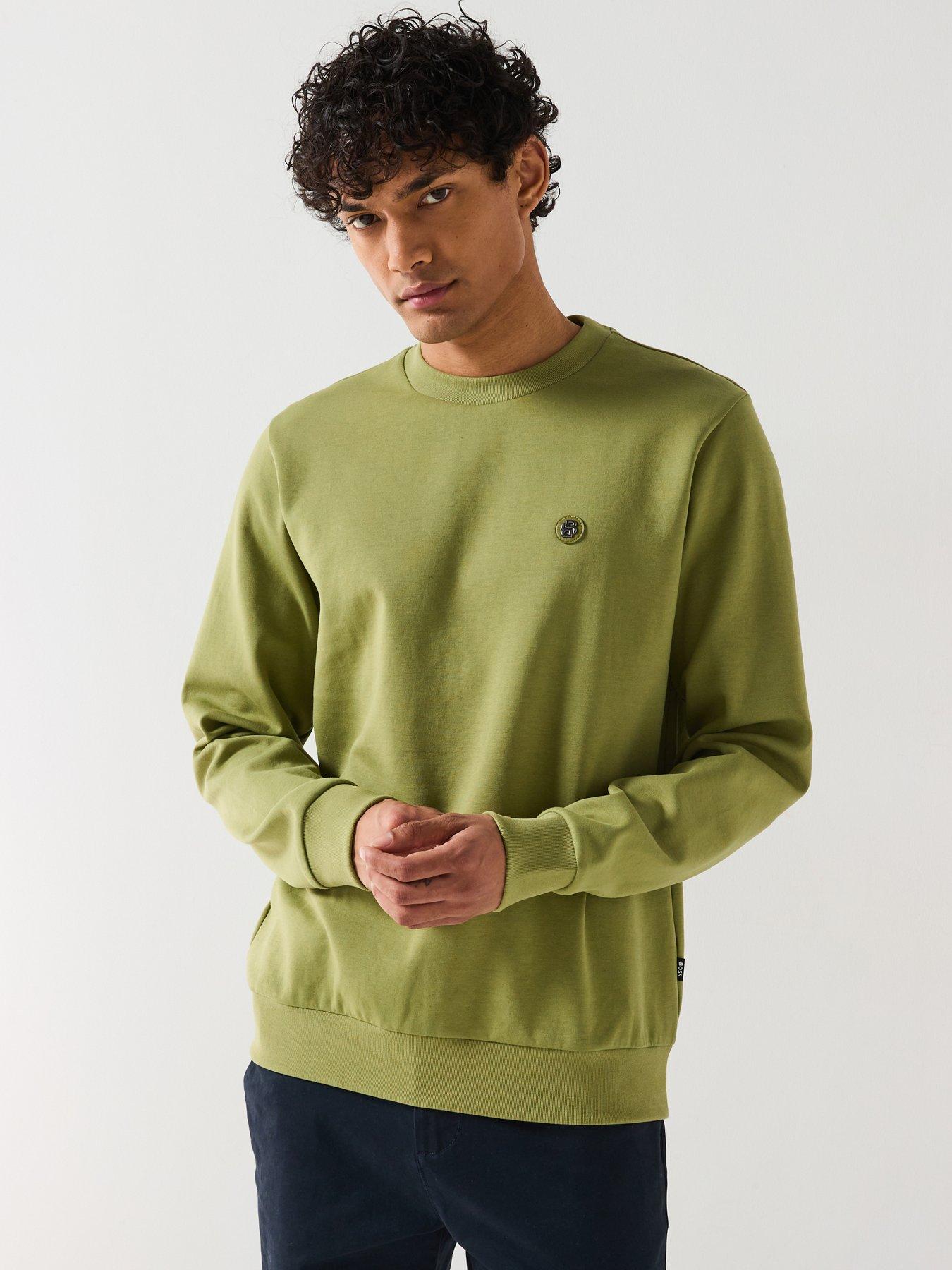 undefined Sharpe 01 Regular Fit Nickel Logo Crew Sweat - Light Green